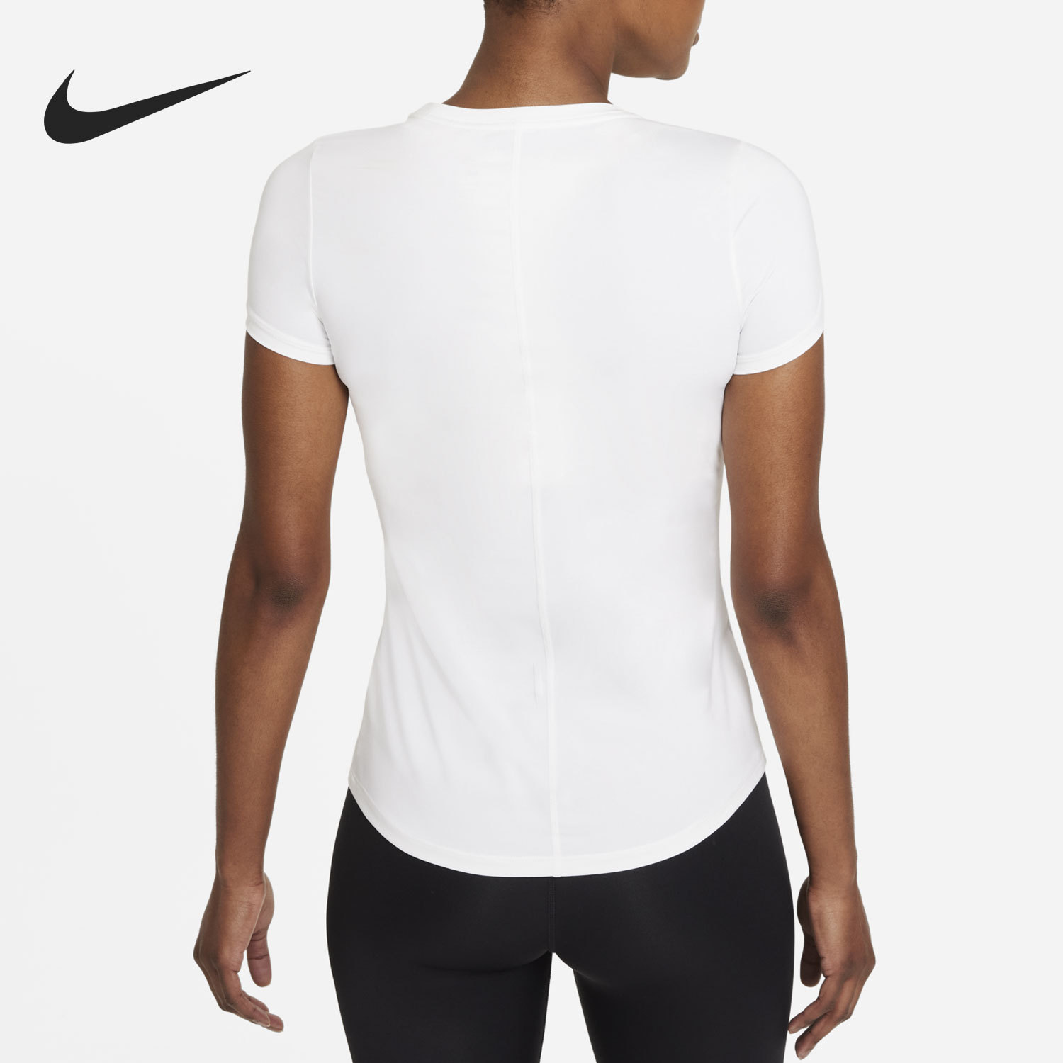 Nike Women's Round Neck Breathable Elastic Training Sports Short Sleeve T-shirt DD0627-100