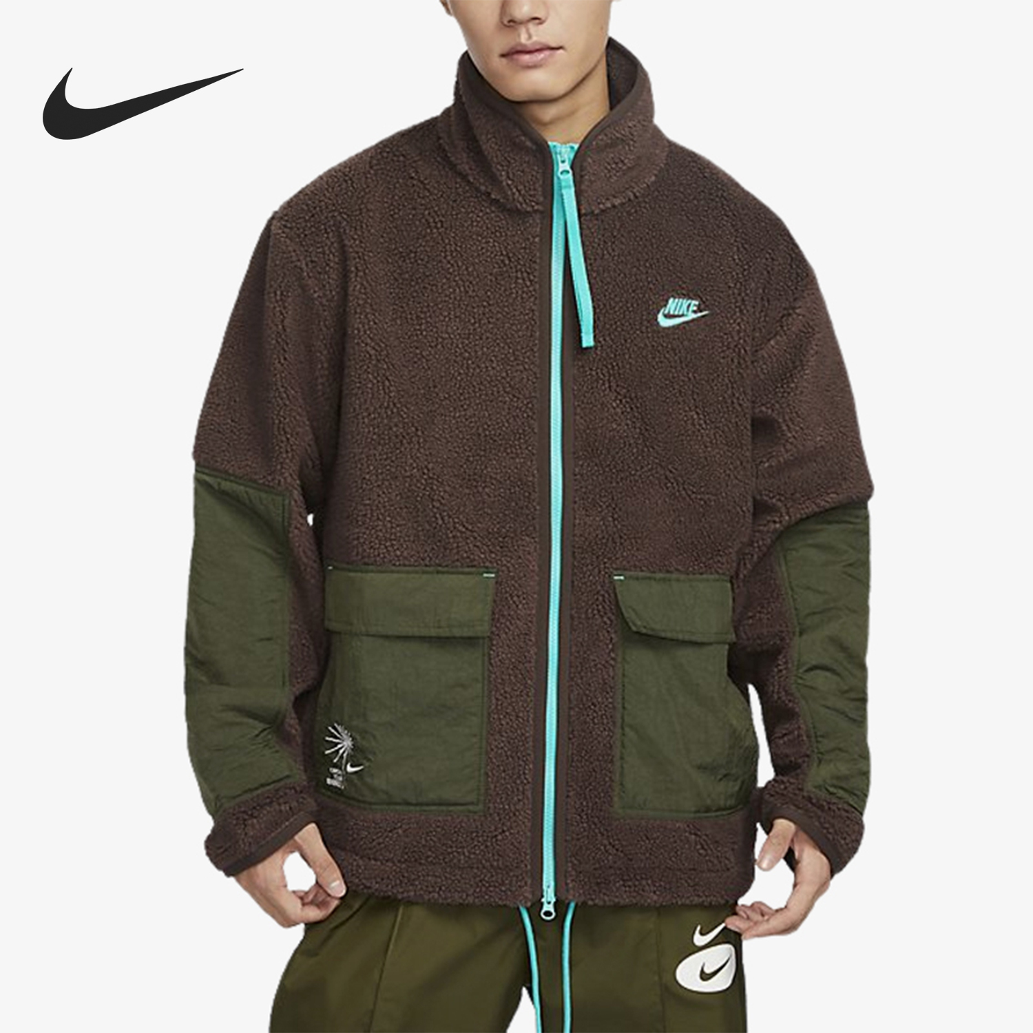 Nike Winter Men's Loose Casual Fleece Warm-up Jacket FV4022-237