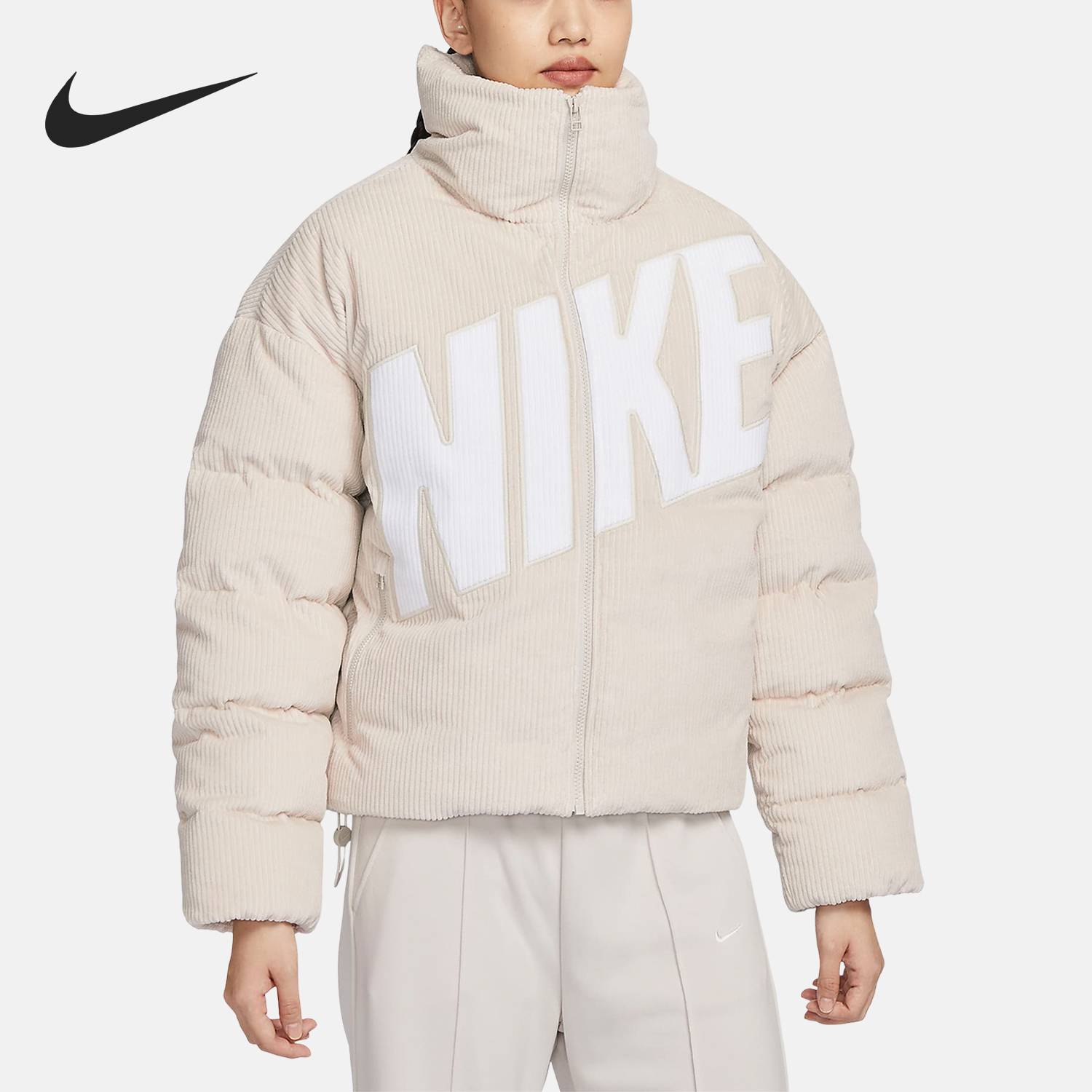 Nike New Women's Fashion Velvet Warmth Sports Down Jacket FD8214-104