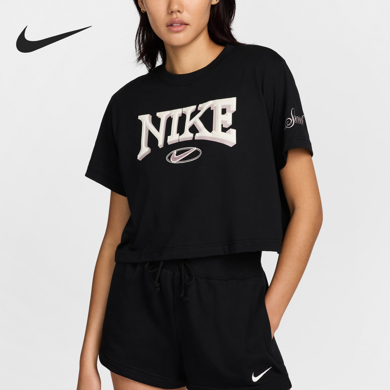 Nike New Season Women's Fashion Breathable Casual Sports Short Sleeve FZ2856-010