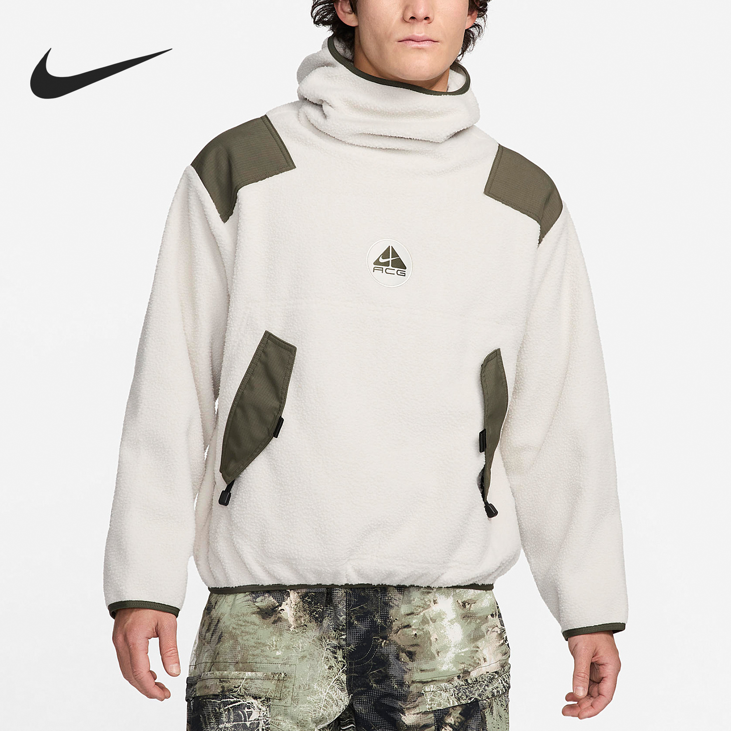 Nike New Men's Retro Fleece Hooded Sweatshirt with Warm Lining FN1946-072