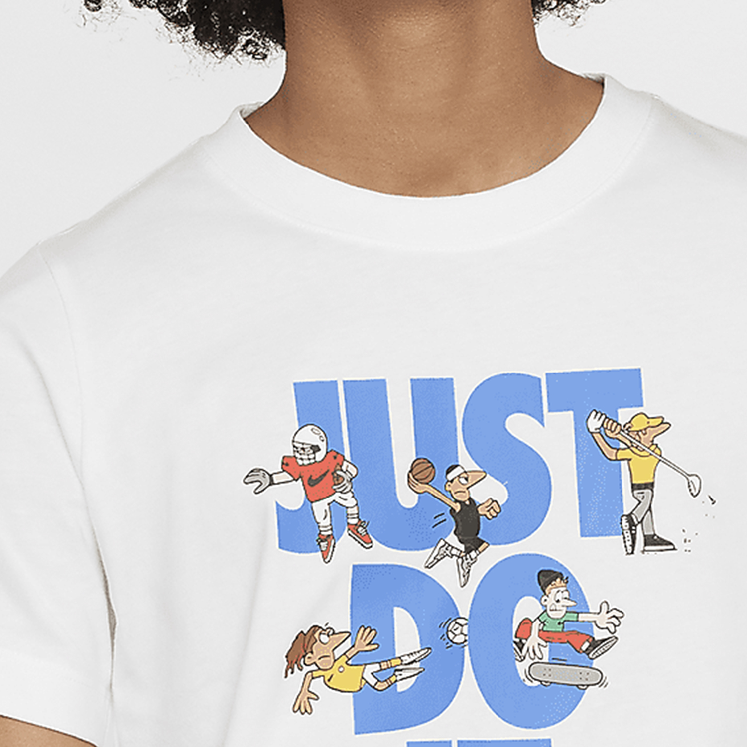 Nike Sportswear Big Kids New Round Neck Easy Leisure T-Shirt FN9667-100