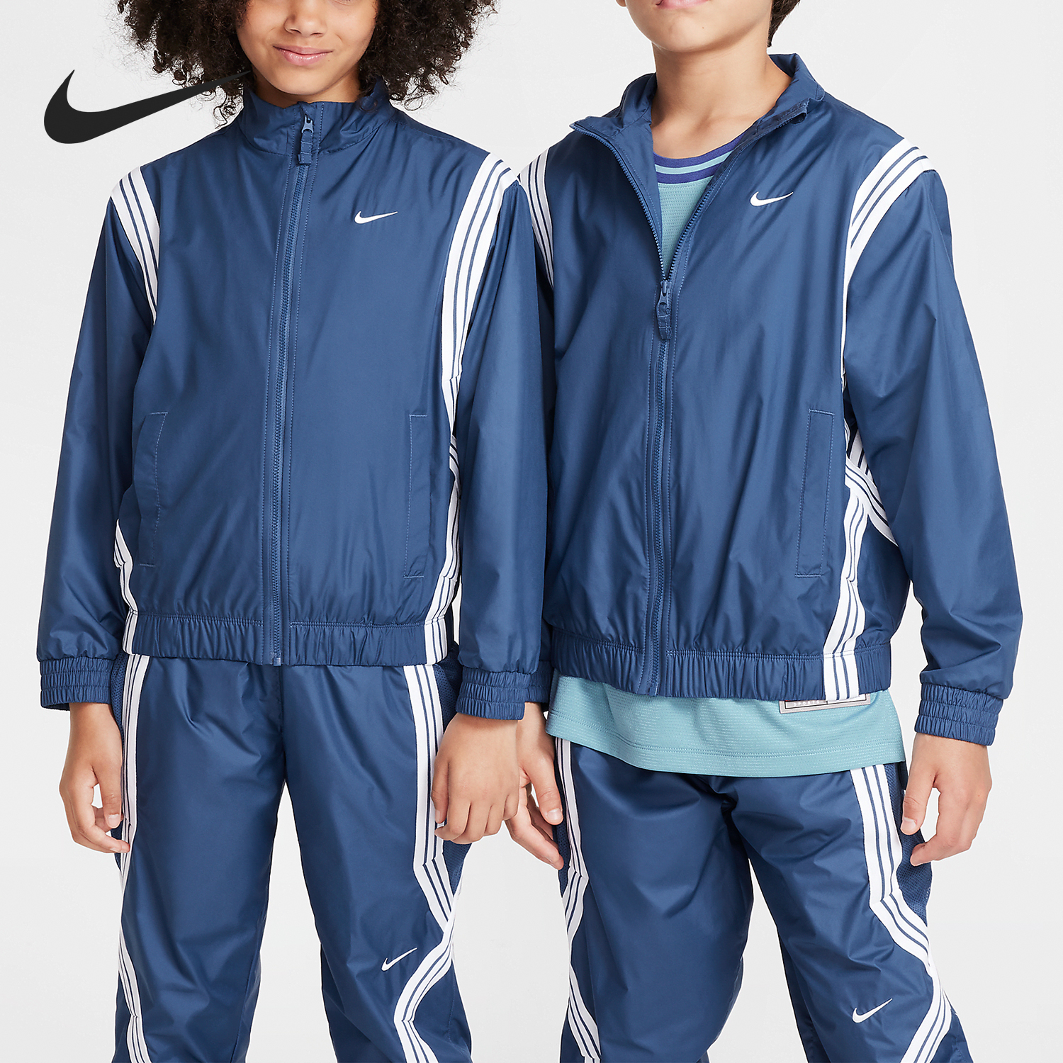 Nike Autumn New Season Big Children's Woven Waterproof Training Sports Jacket FZ5233-461