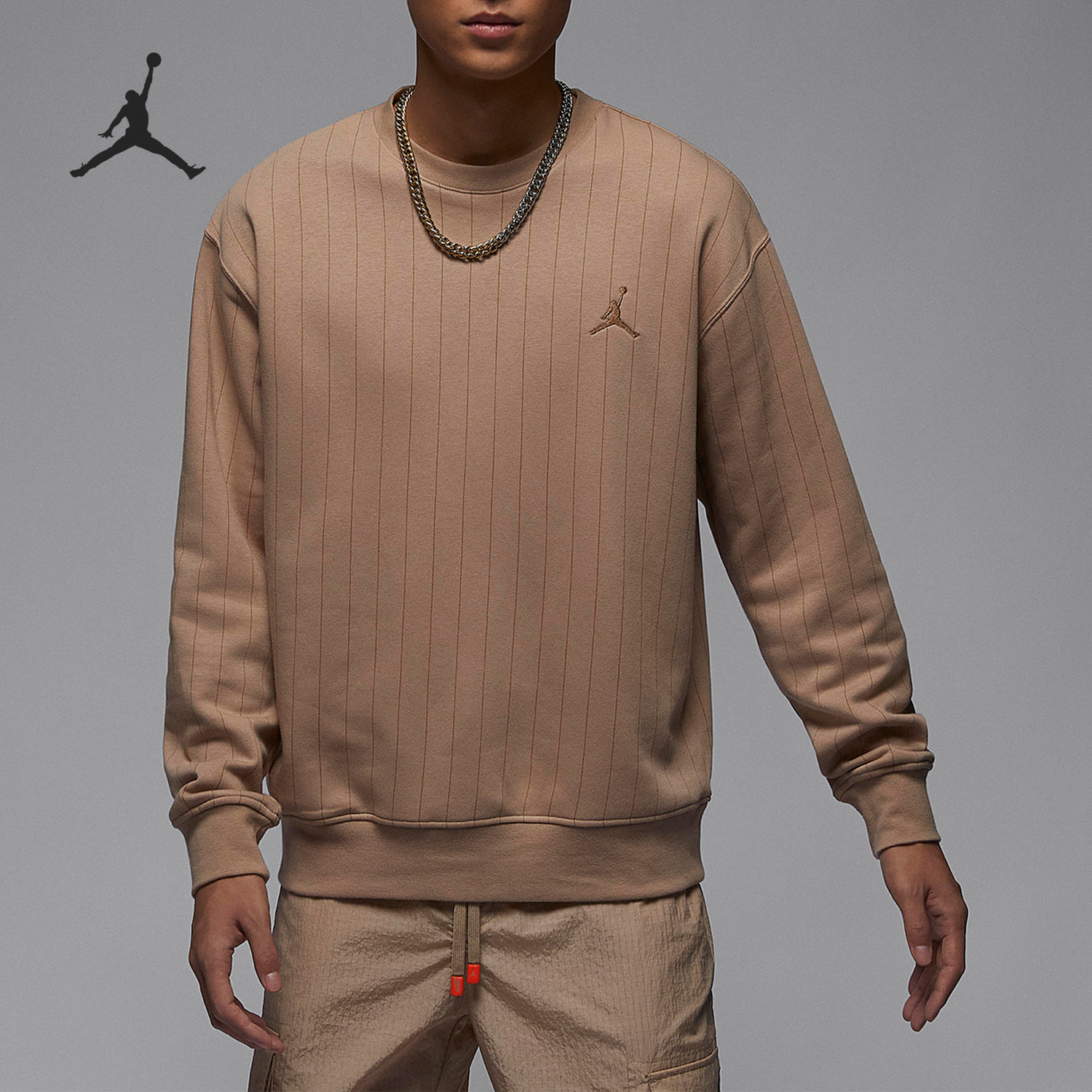 Nike New Men's Sports Casual Fleece Round Neck Pullover Sweatshirt FN6355-244