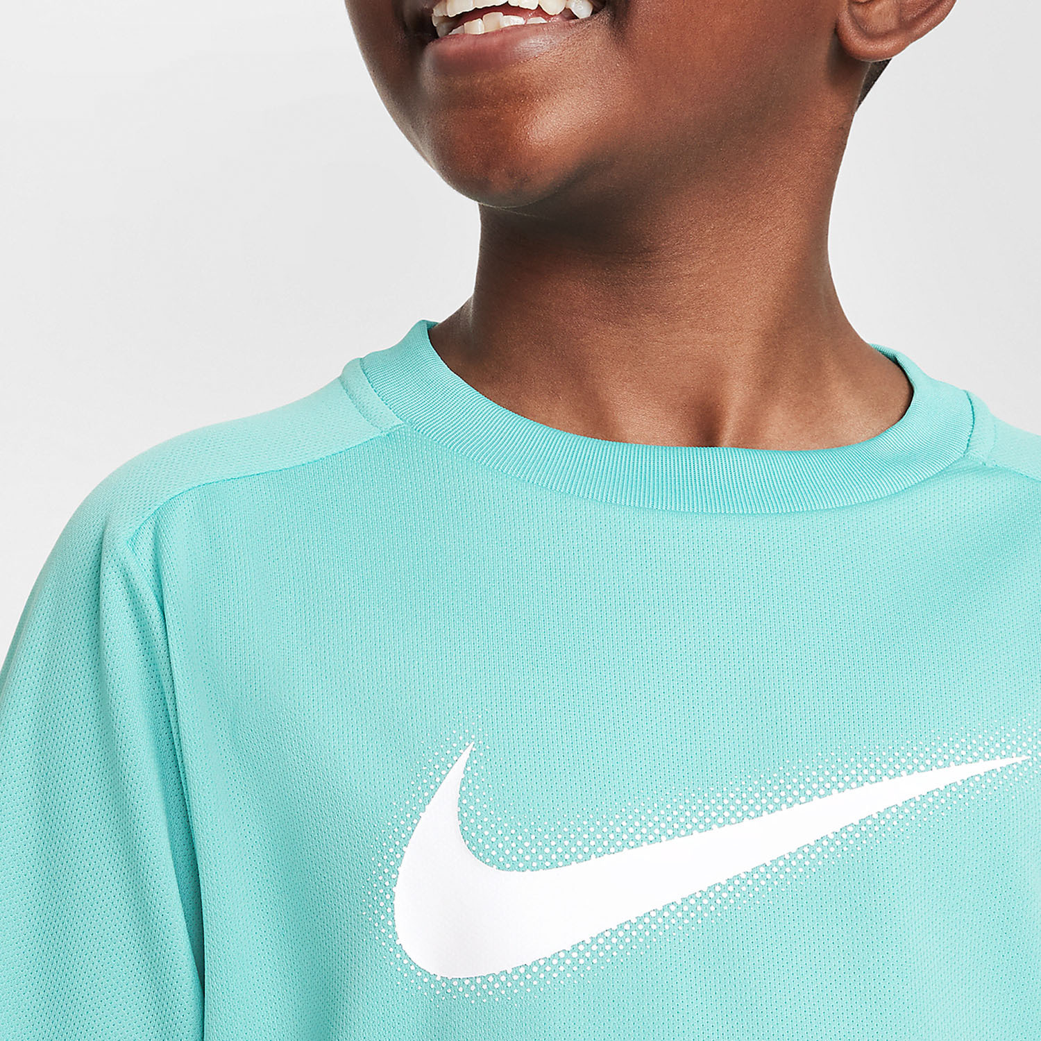 Nike New Big Kids' Comfortable Printed Training Sports Short Sleeve Shirt DX5386-300