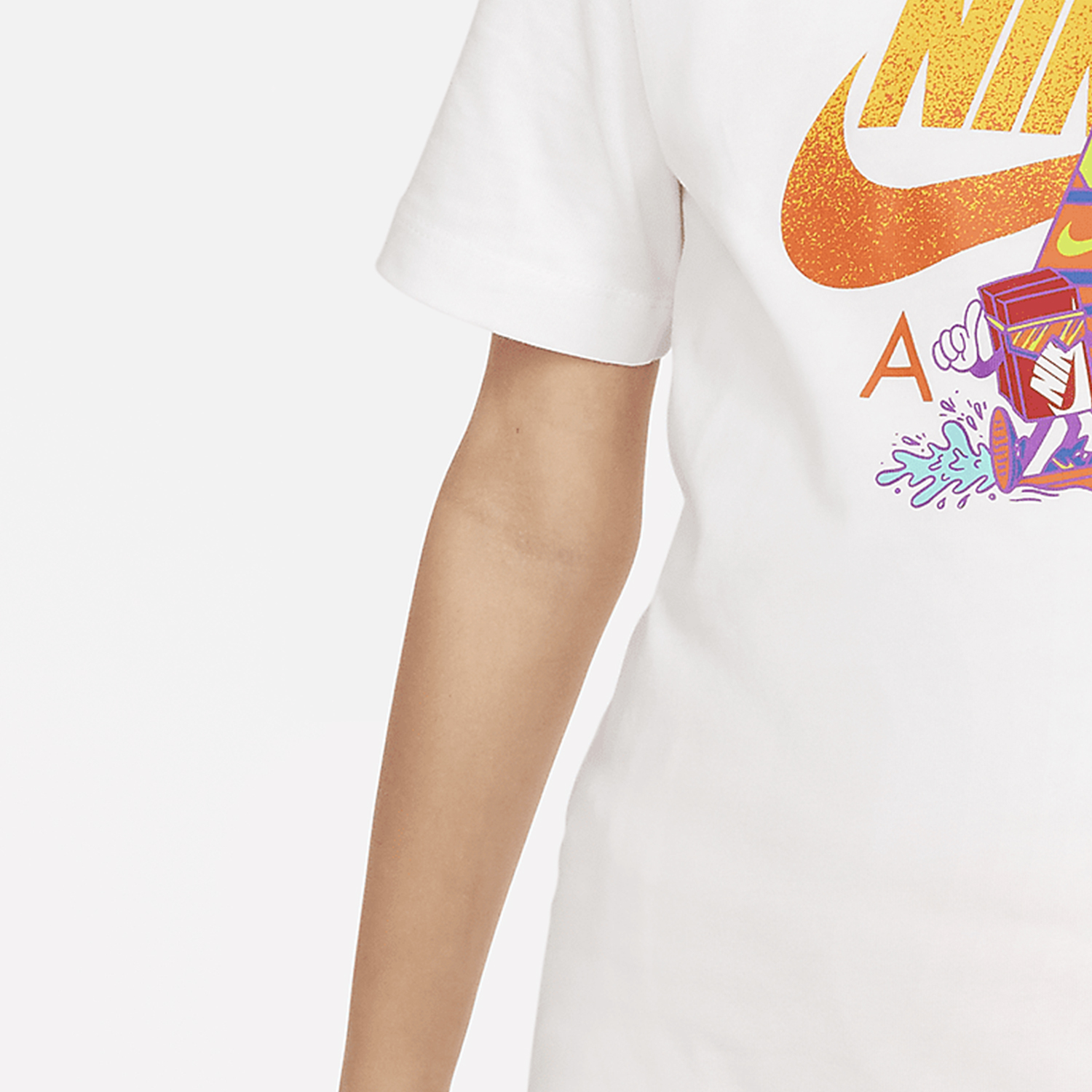Nike Sportswear Kids Cartoon Printed Casual T-Shirt FV5346-100