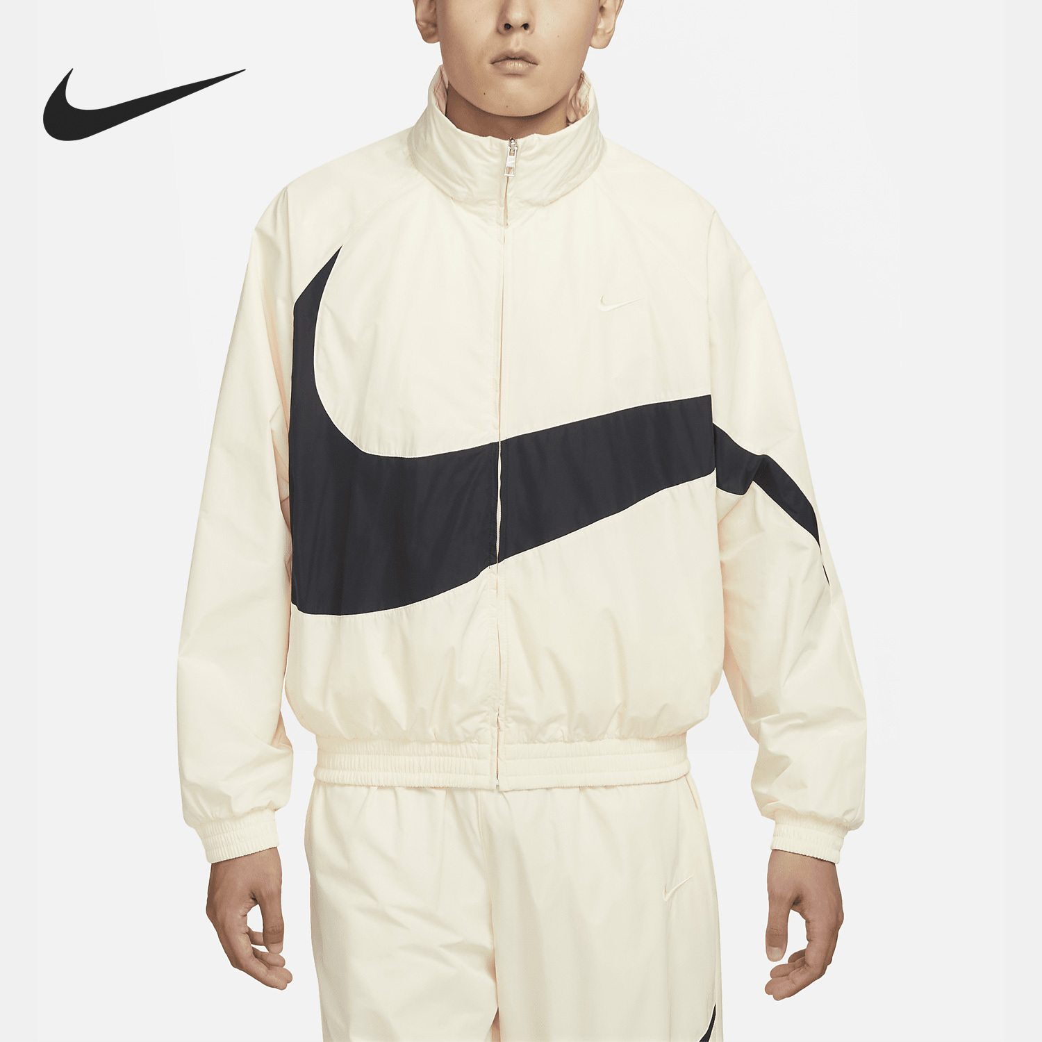 Nike Sports Men's Breathable Casual Stand Collar Printed Woven Jacket FB7878-113