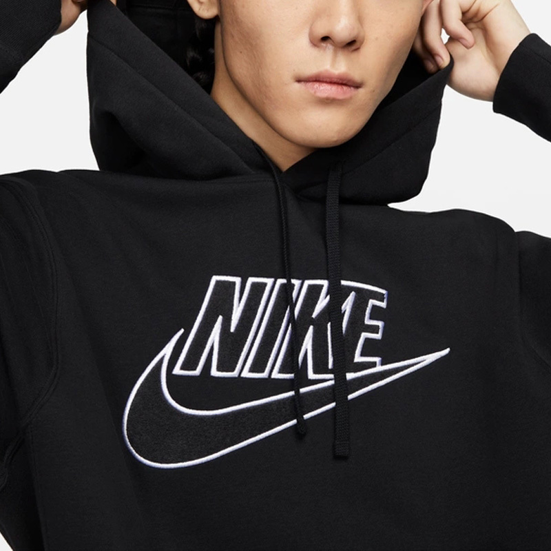 Nike Spring New Men's Sports Fleece Loose Hooded Sweater DX1518-010