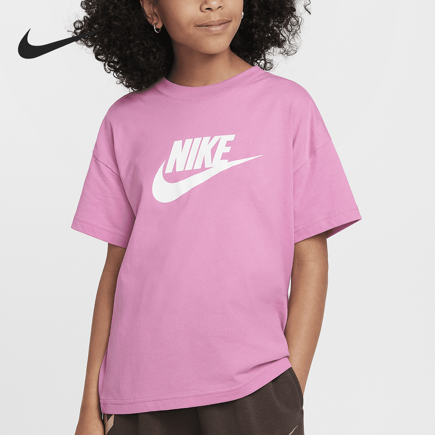 Nike Big Kids Loose Breathable Casual Sports Short Sleeve FZ5540-646