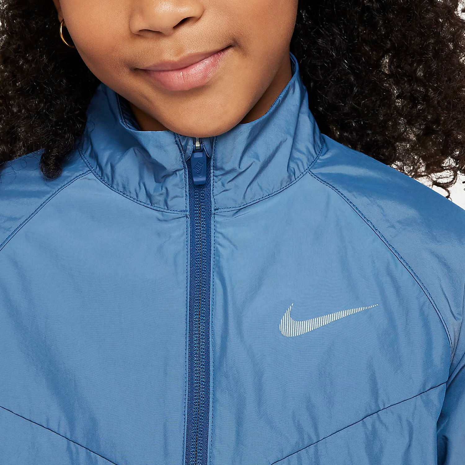 Nike's new season's big children's woven breathable stand up collar jacket FN8656-440