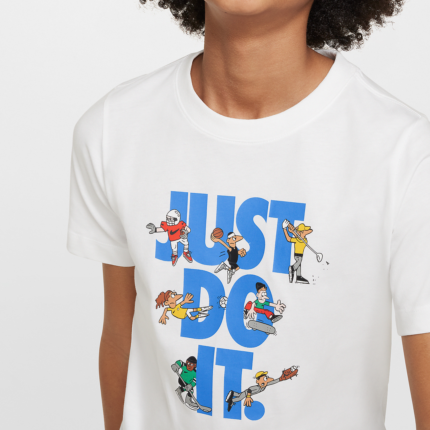 Nike Sportswear Big Kids New Round Neck Easy Leisure T-Shirt FN9667-100