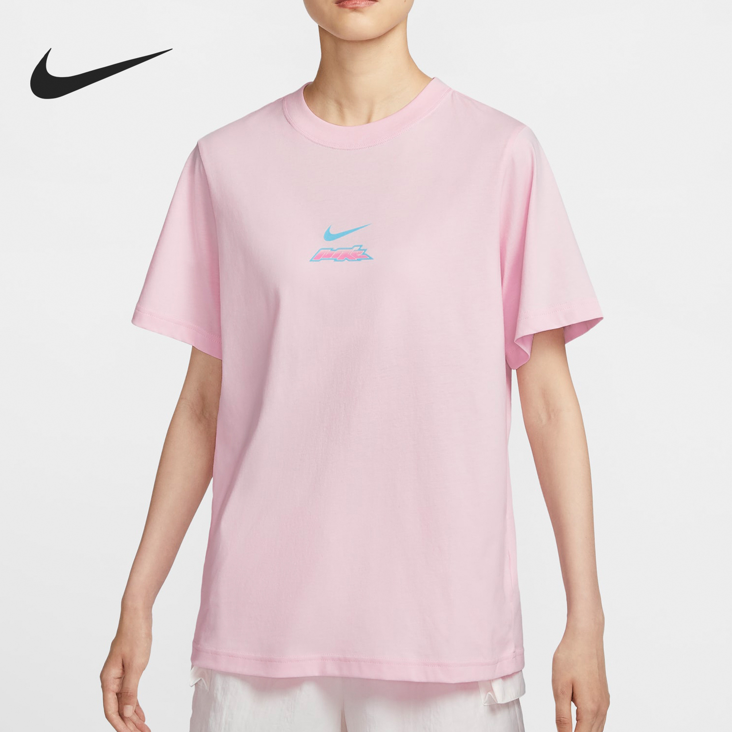 Nike New Season Women's Casual Printed Loose Sports Short Sleeve HM4625-663