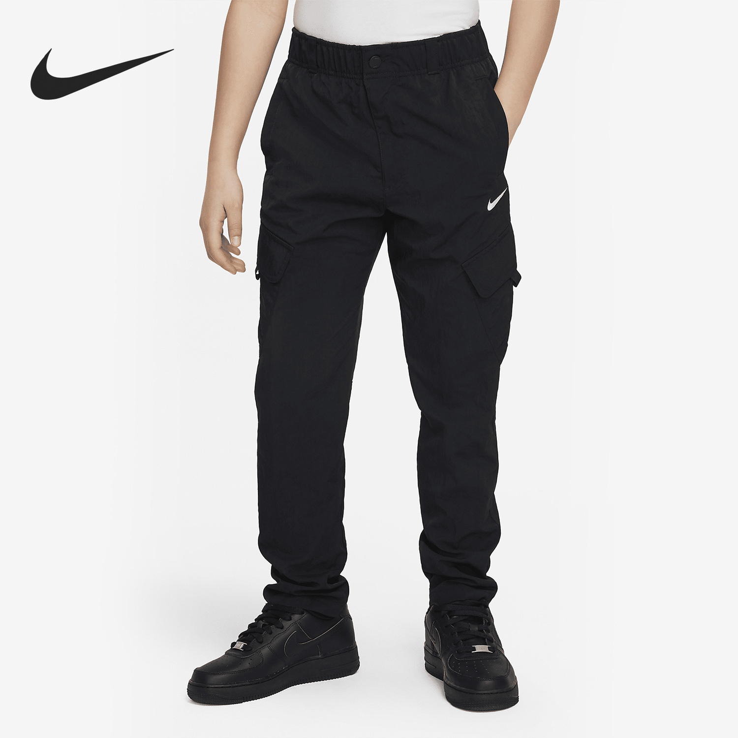 Nike New Kids' Sports Outdoor Training Simple Casual Pants FD3239-010