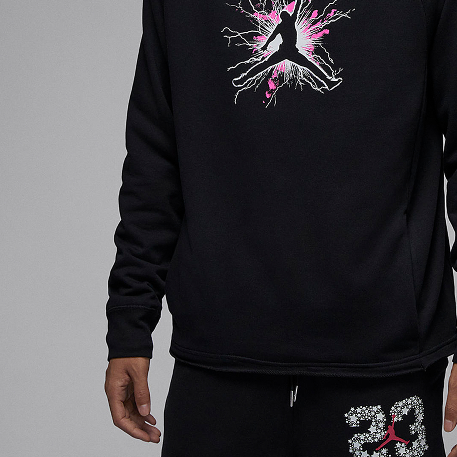 Nike JORDAN Men's Printed Loose Hooded Sweatshirt FN5813-010