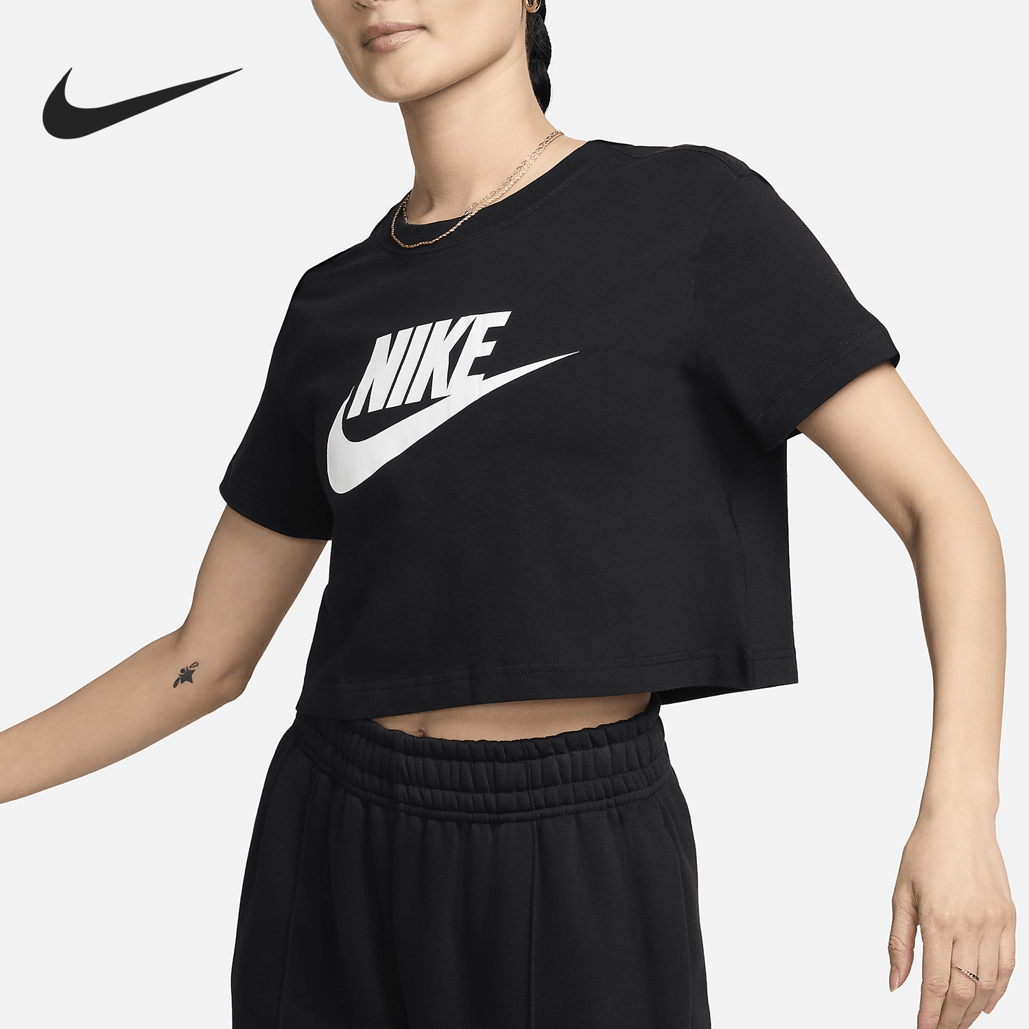 Nike New Season Round Neck Women's Casual Sports T-Shirt BV6176-010