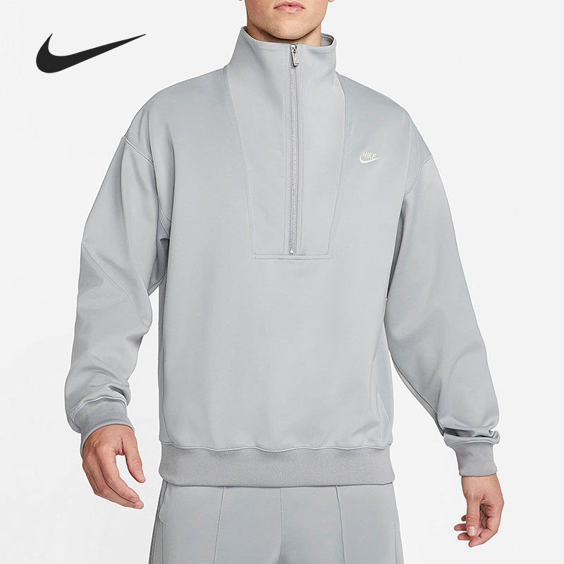 Nike Men's Knitted Breathable Comfortable Casual Half Zipper Hoodie DQ4238-073