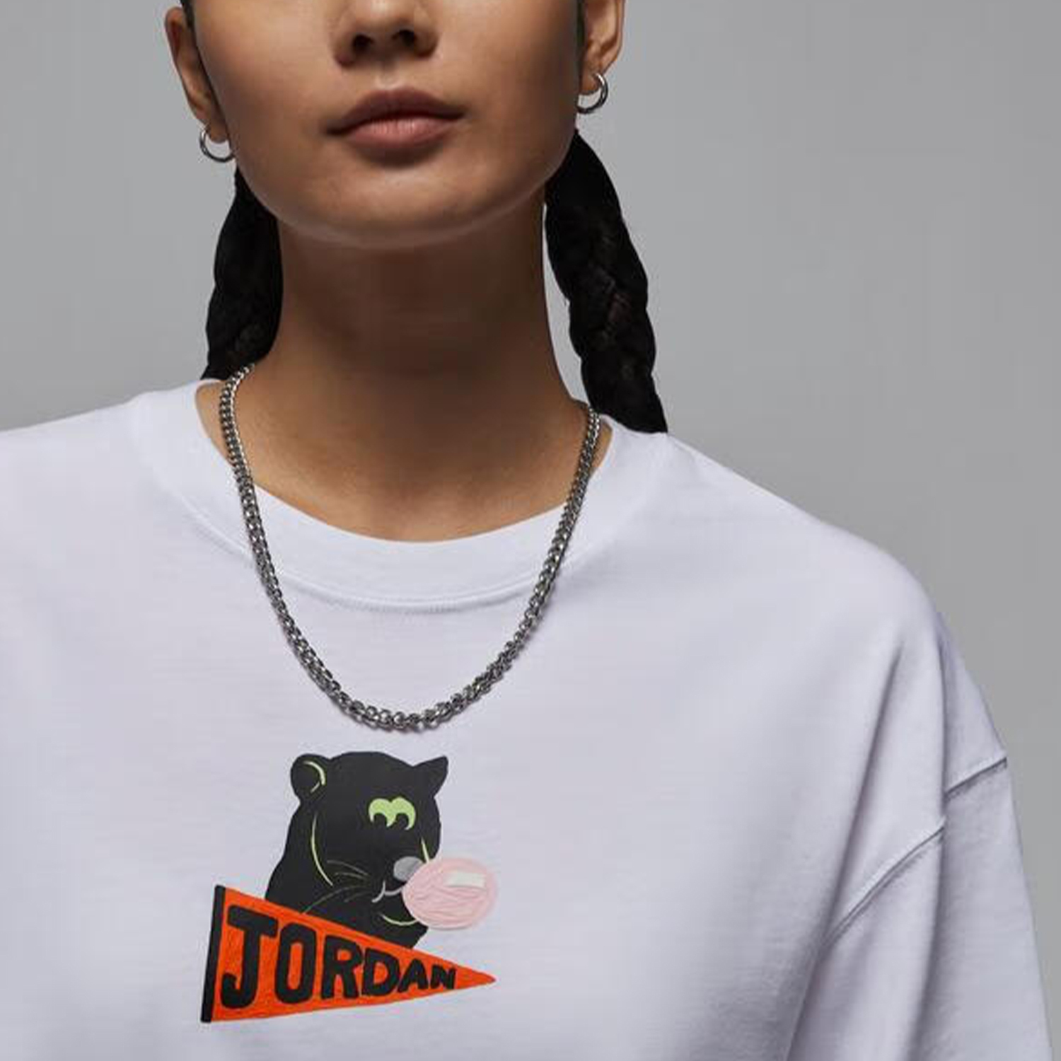 Nike JORDAN Women's Casual Printed Loose Sports Short Sleeve T-Shirt HM4894-100