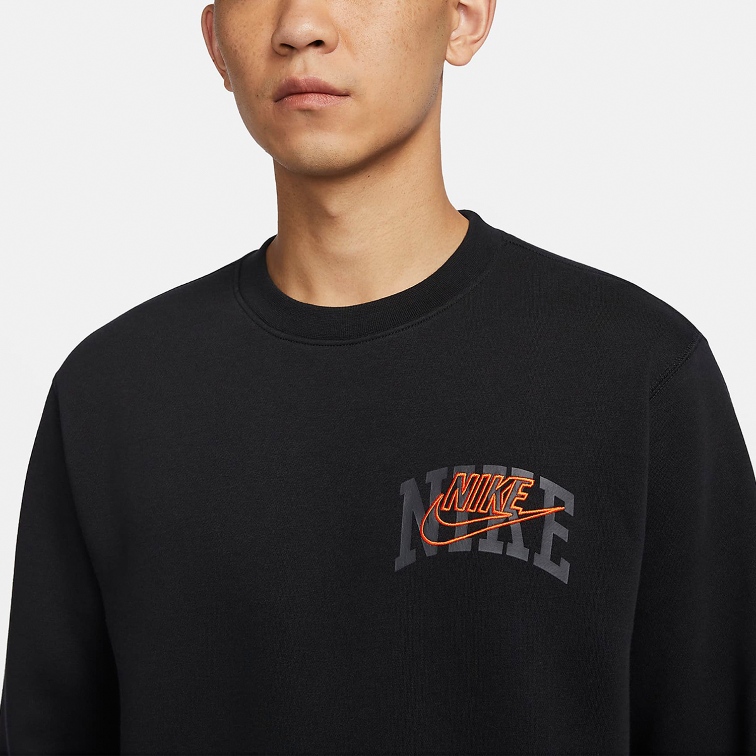 Nike New Season Men's Fleece Lined Warm Round Neck Sweatshirt FV4446-010