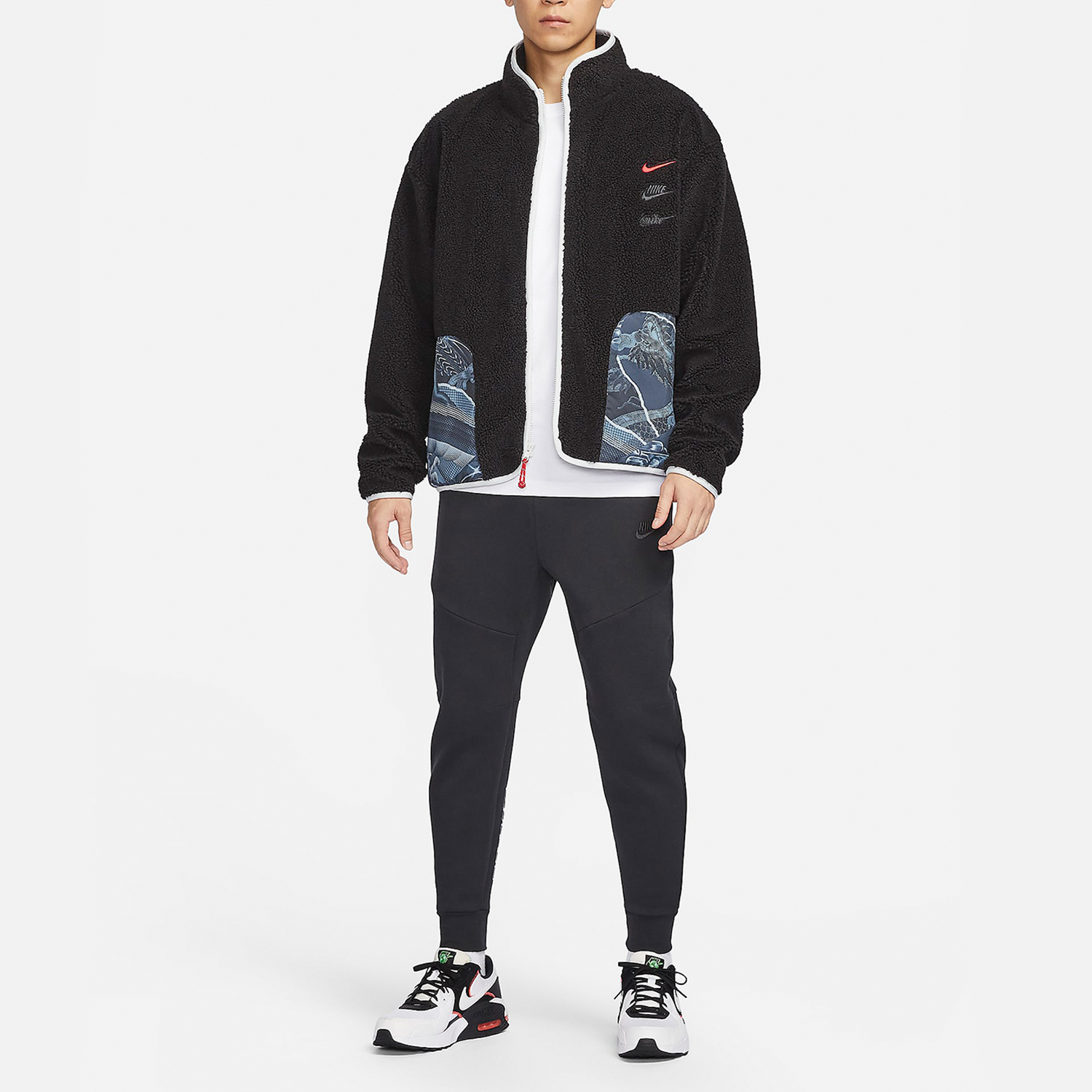 Nike Dragon Year Men's Fleece Lined Windproof Jacket FZ6194-010