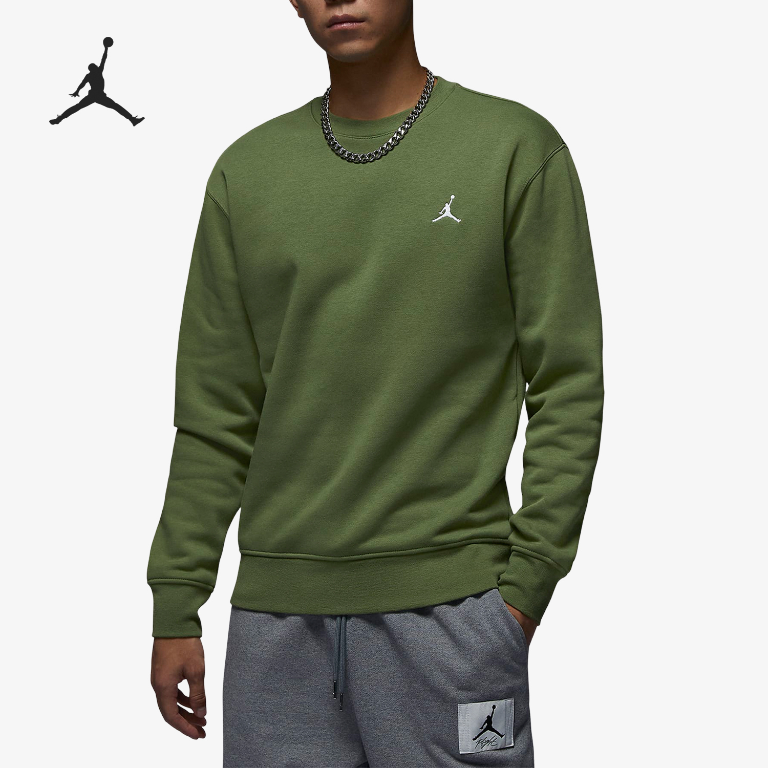 Nike JORDAN Men's Warm Embroidered Knit Casual Sweatshirt FJ7777-340