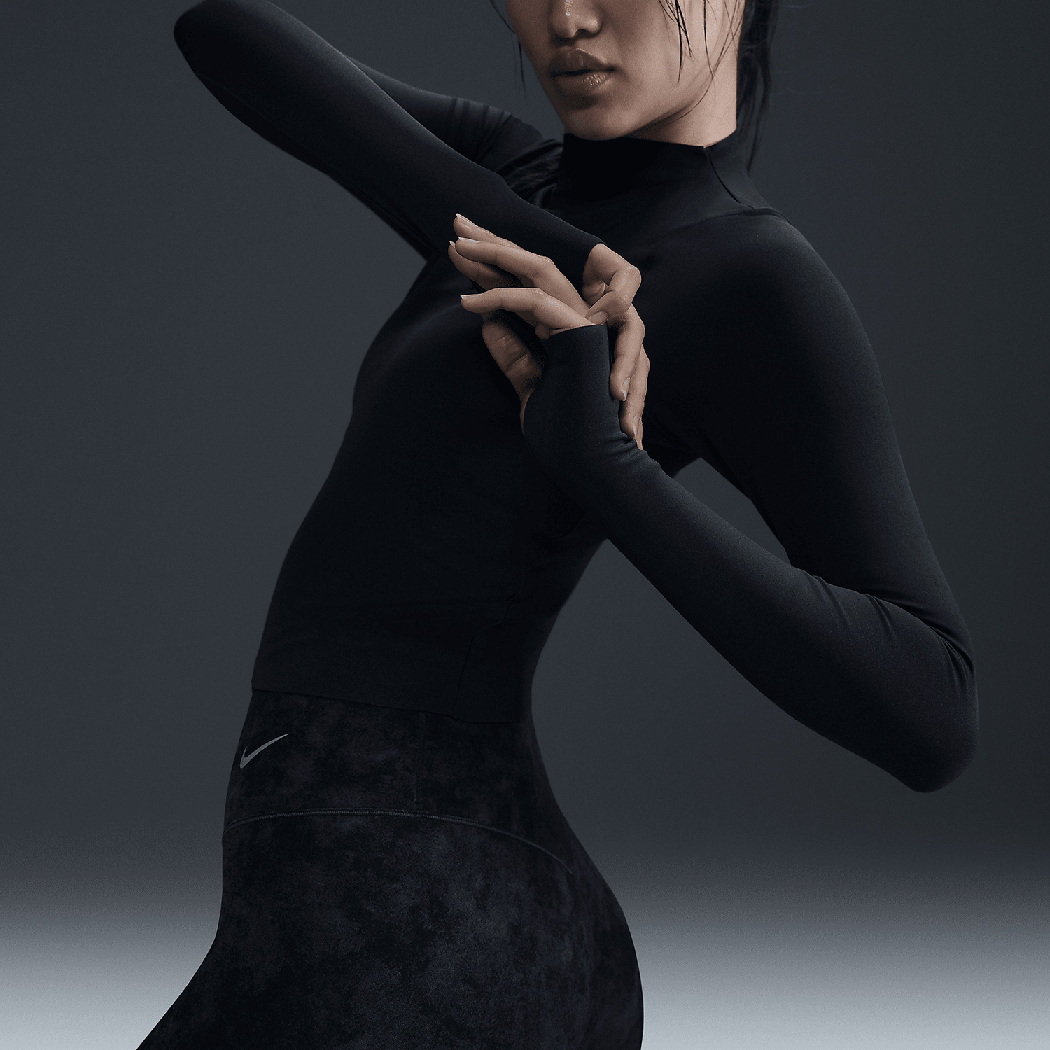 Nike New Season Women's Knitted Fashion Tight Long Sleeve T-Shirt FN3023-010