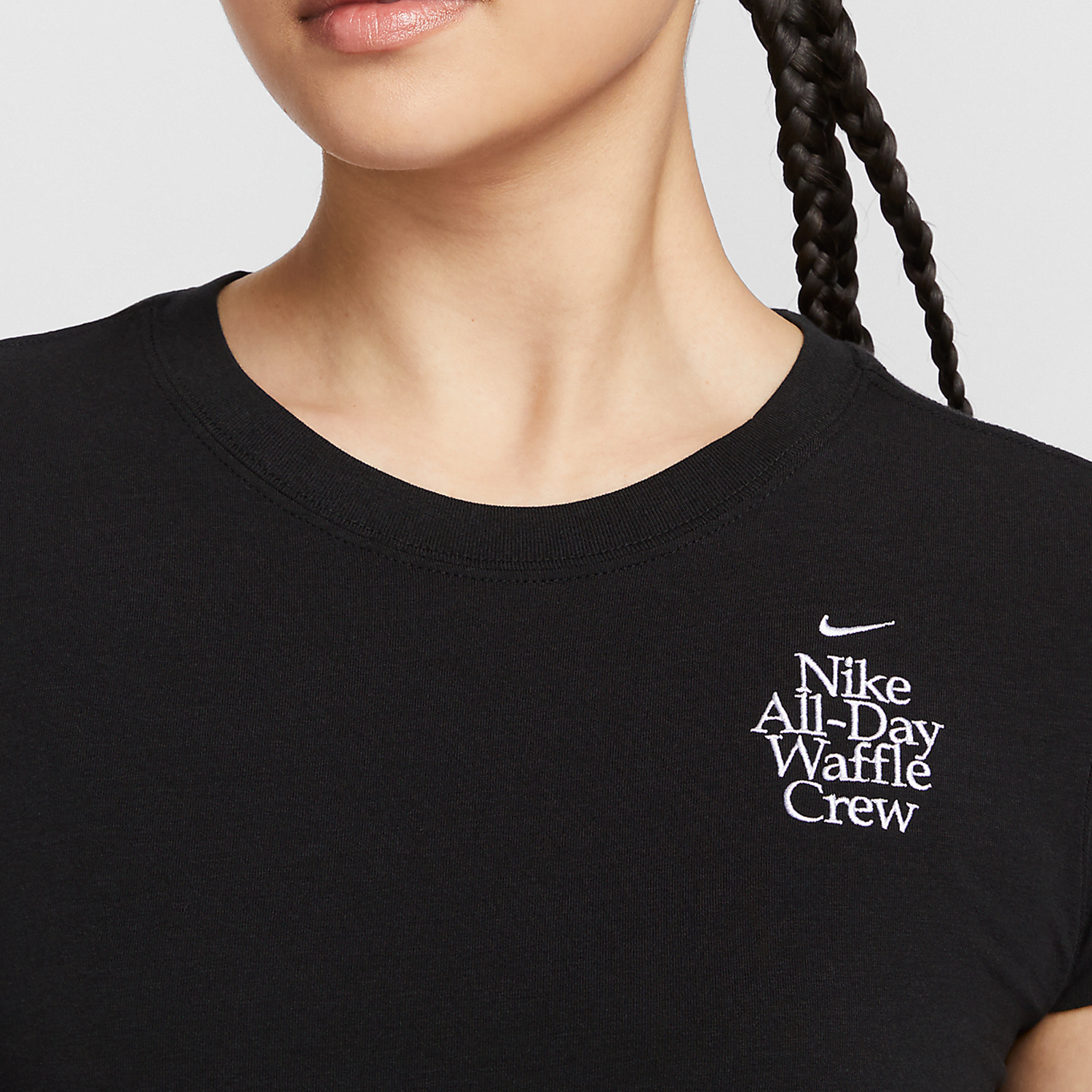 Nike Sportswear Women's Knit Elastic Slim Fit Short Sleeve T-Shirt HQ1196-010