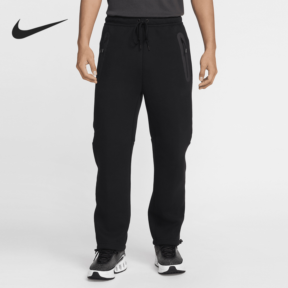 Nike Tech Men's Casual Sports Knit Drawstring Straight-Leg Pants HJ6534-010