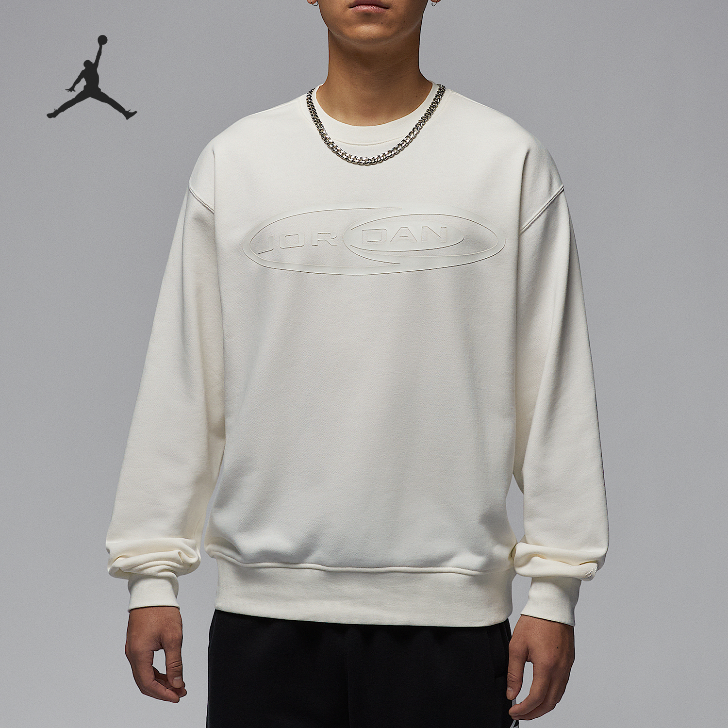 Nike JORDAN Men's Round Neck Sports Casual Loose Sweater HV9284-133