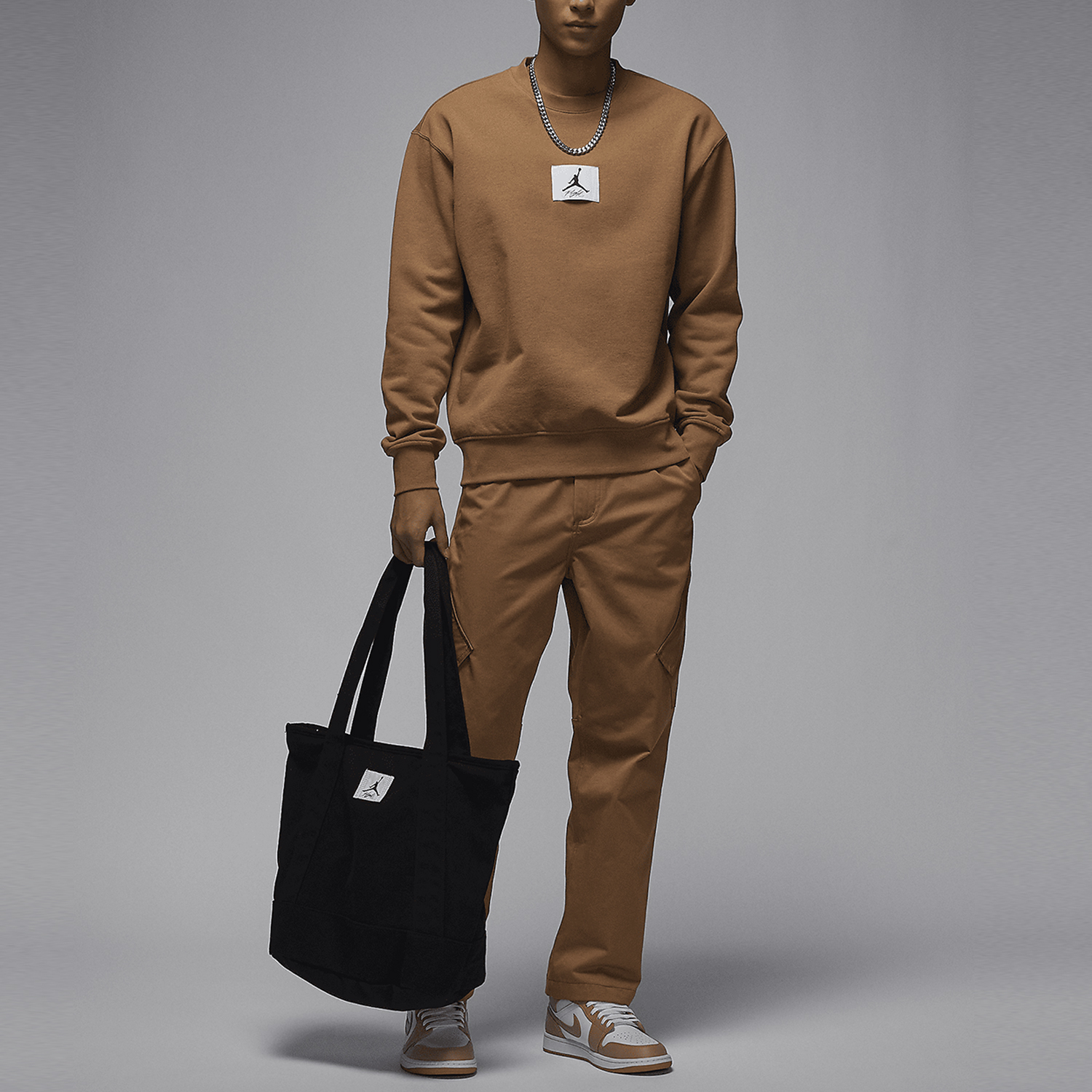 Nike Jordan New Year's Men's Thin Velvet Round Neck Sports Hoodie FB6935-231