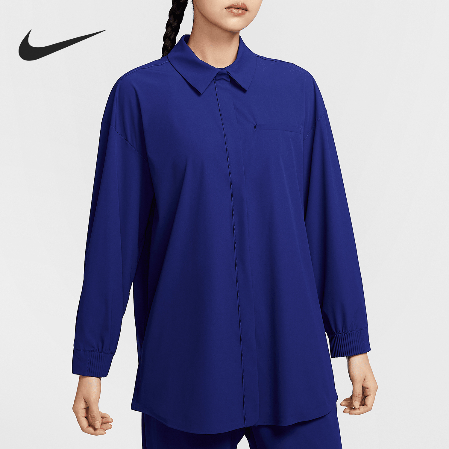 Nike Spring New Women's Collar Loose Casual Outdoor Shirt HQ0237-455