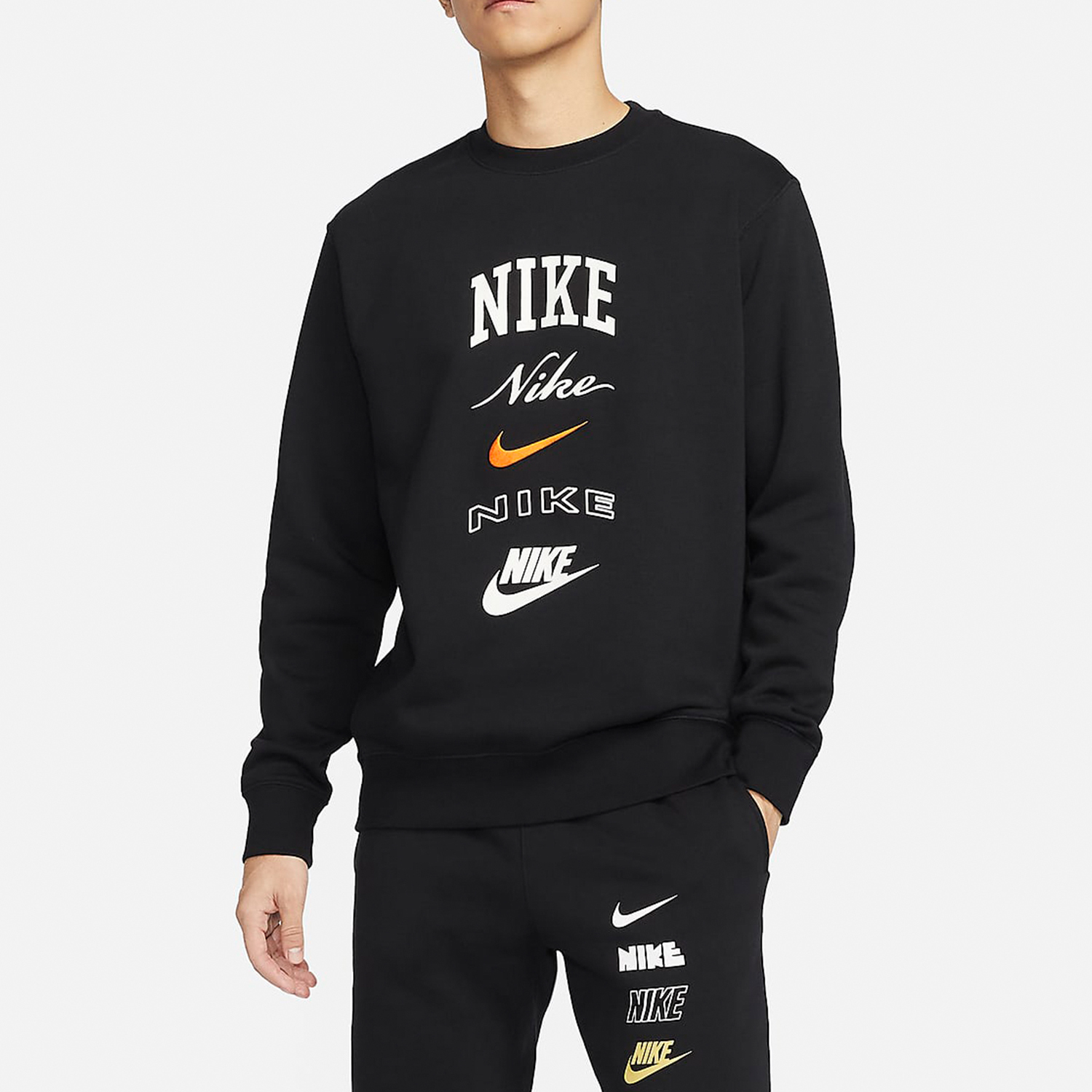 Nike Men's Fleece Lined Warm Round Neck Hoodie FN2611-010