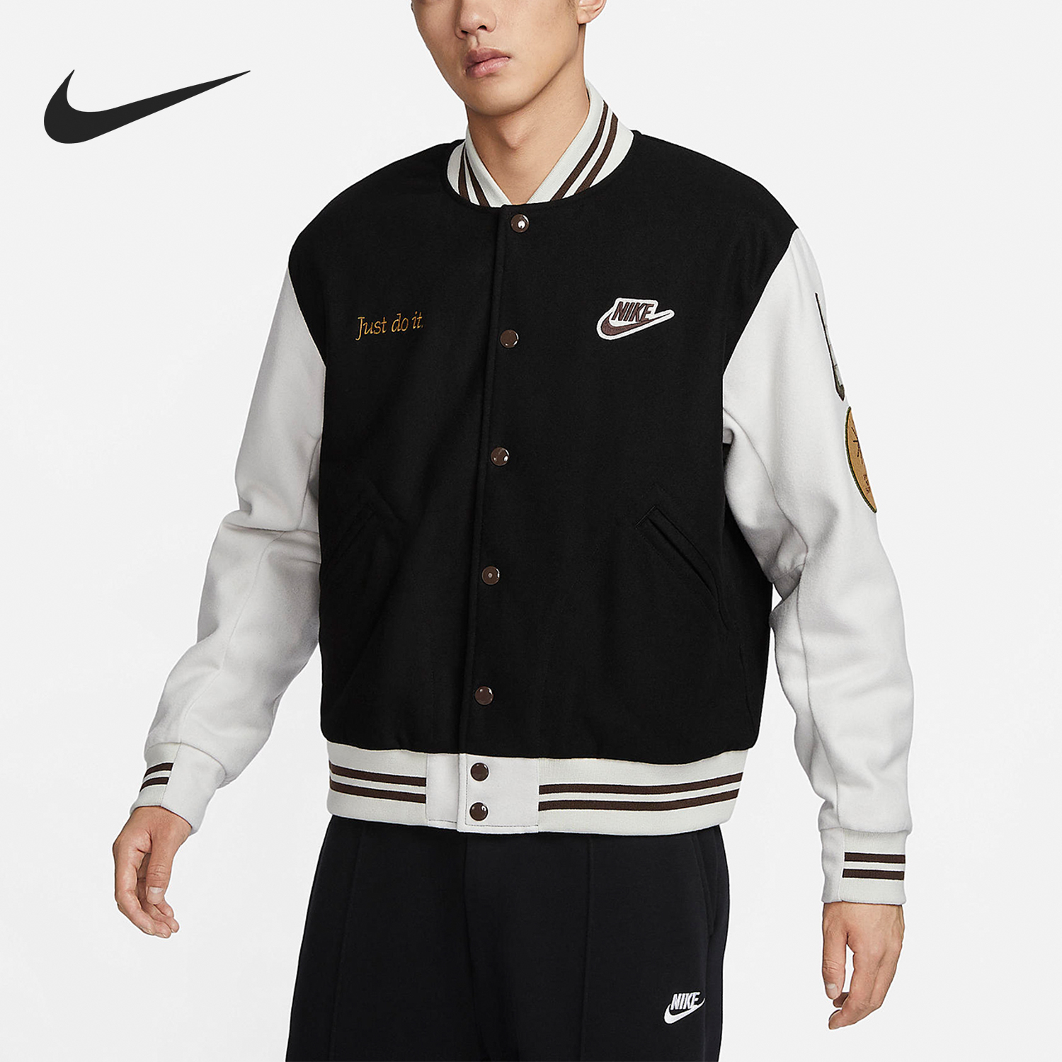Nike Winter New Men's Sports Leisure Warm-up Stand Collar Jacket FV4026-010