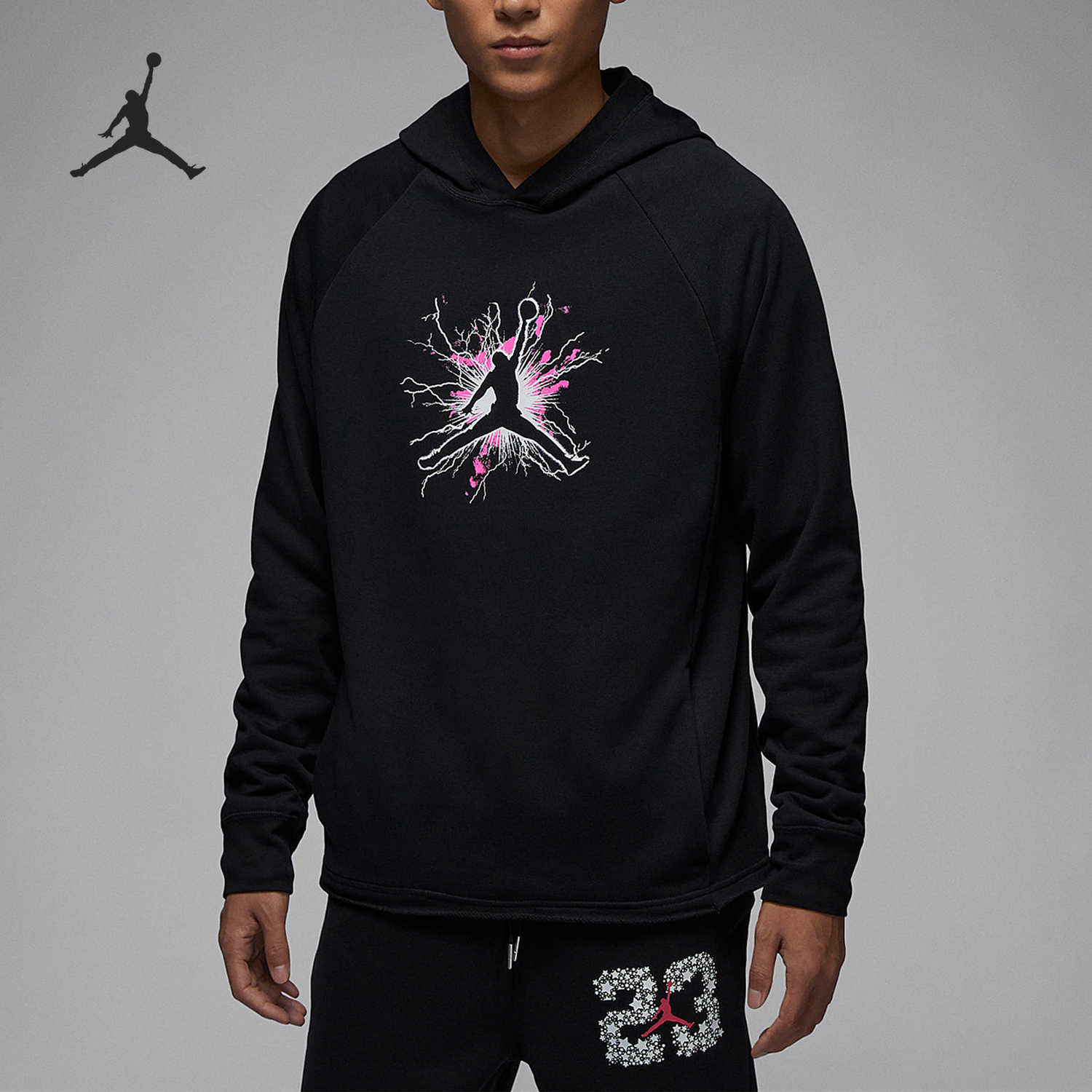 Nike JORDAN Men's Printed Loose Hooded Sweatshirt FN5813-010