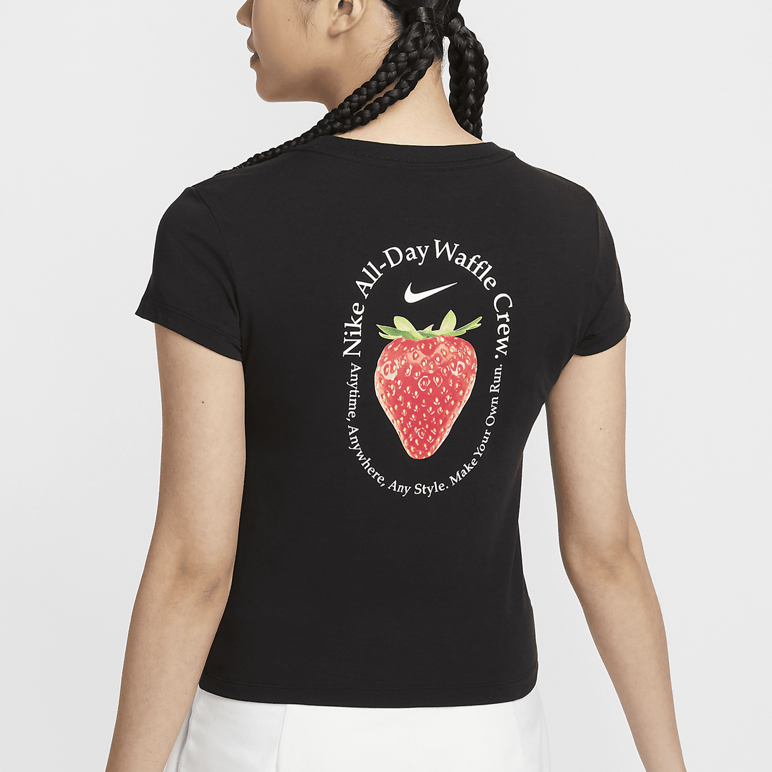Nike Sportswear Women's Knit Elastic Slim Fit Short Sleeve T-Shirt HQ1196-010