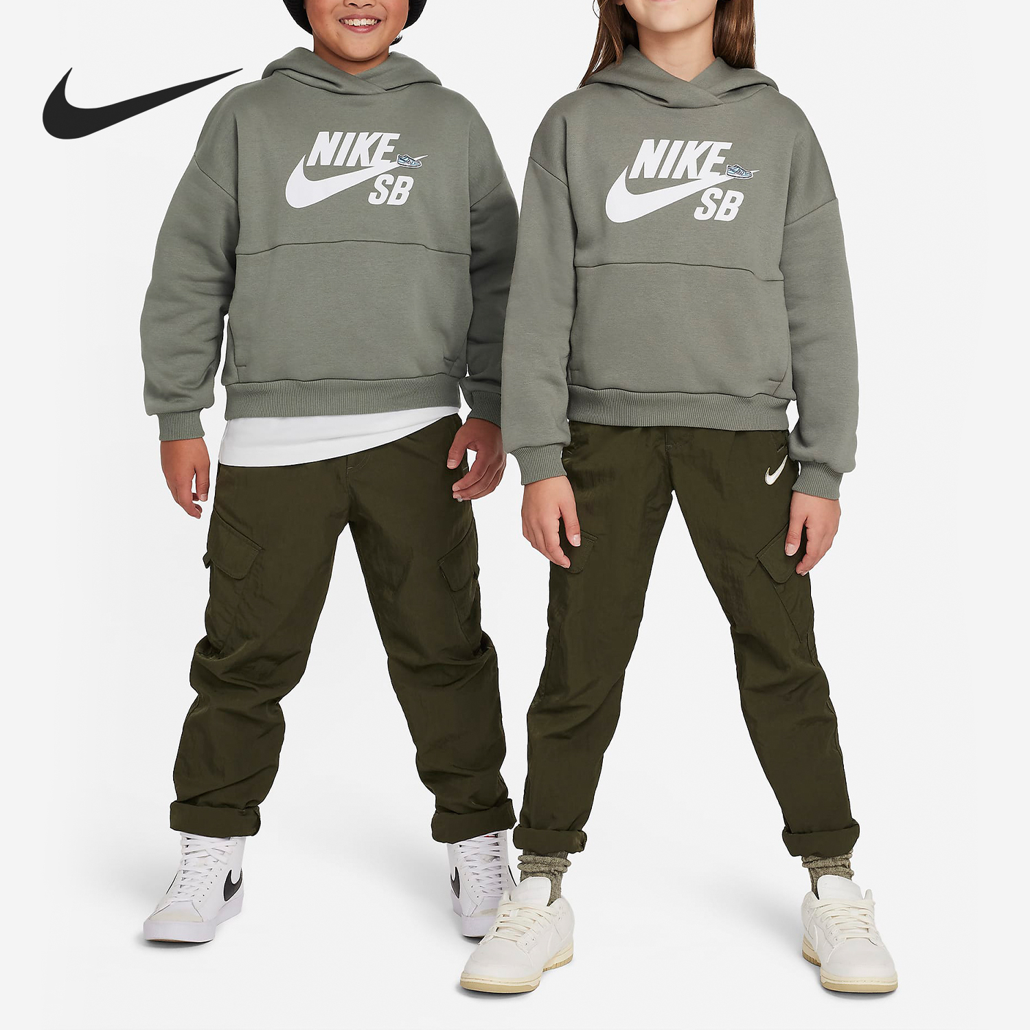 Nike SB Icon Fleece EasyOn Kids' Fleece Sweatshirt FD3154-053
