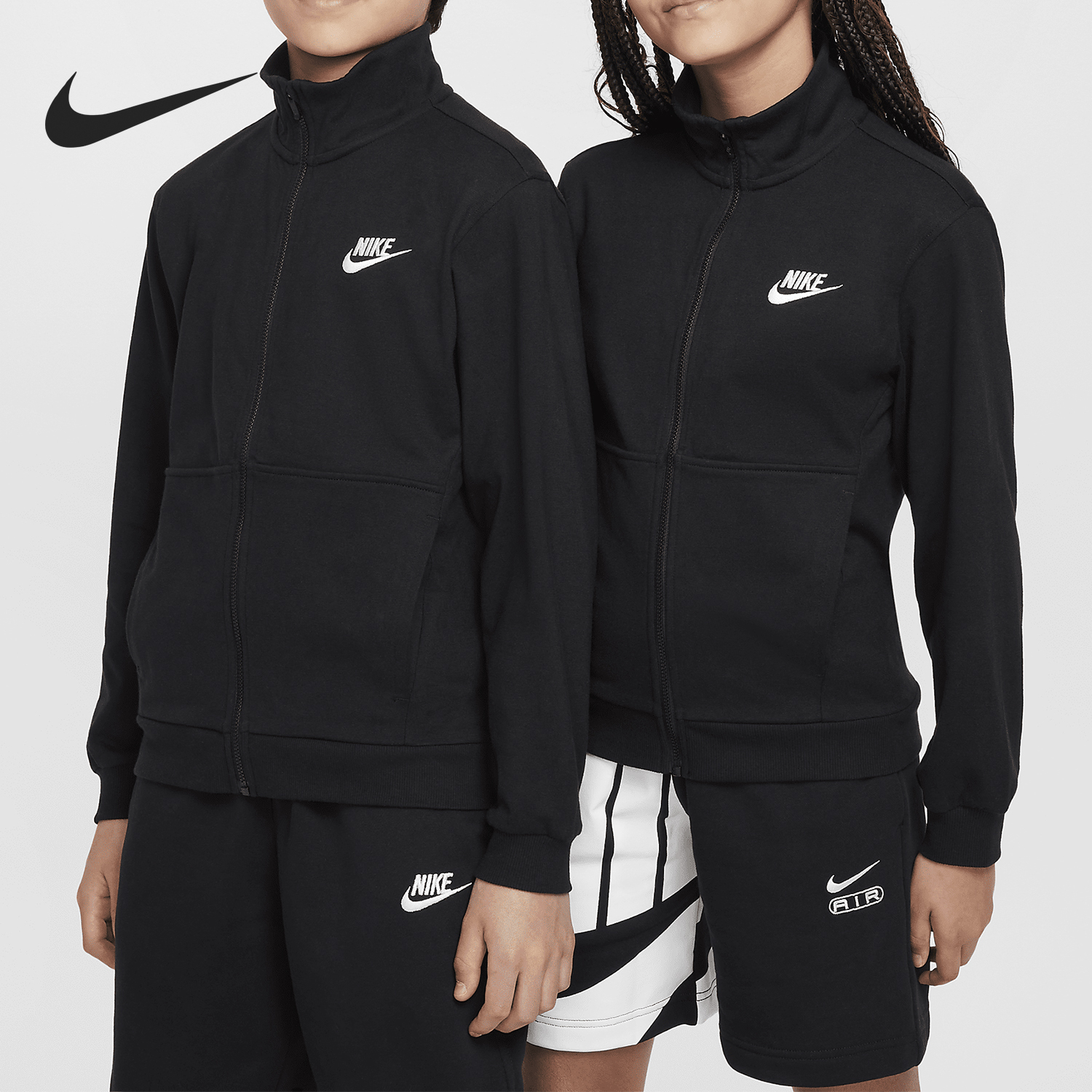 Nike New Season Big Kids Sports Casual Stand Collar Jacket FZ5513-010