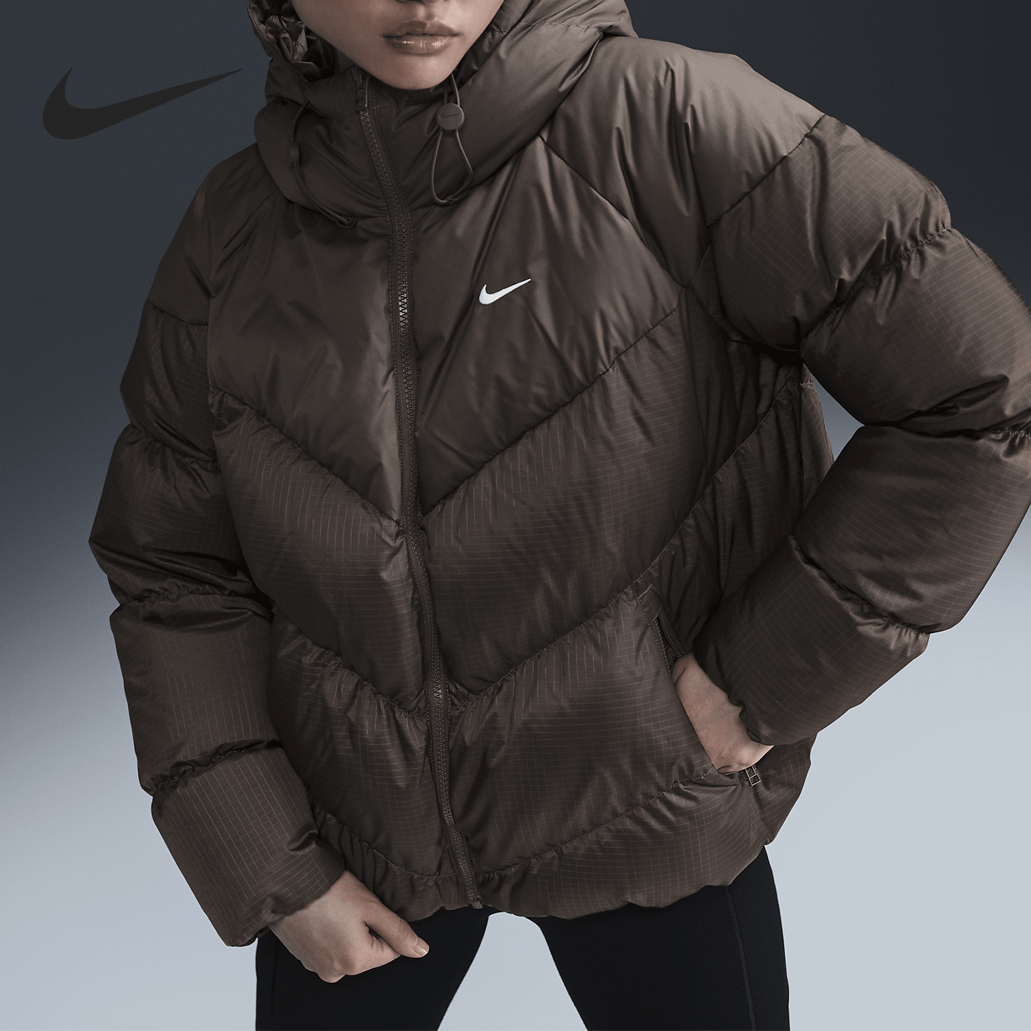 Nike New Style Women's Warmth Sport Hooded Down Jacket HF7871-004