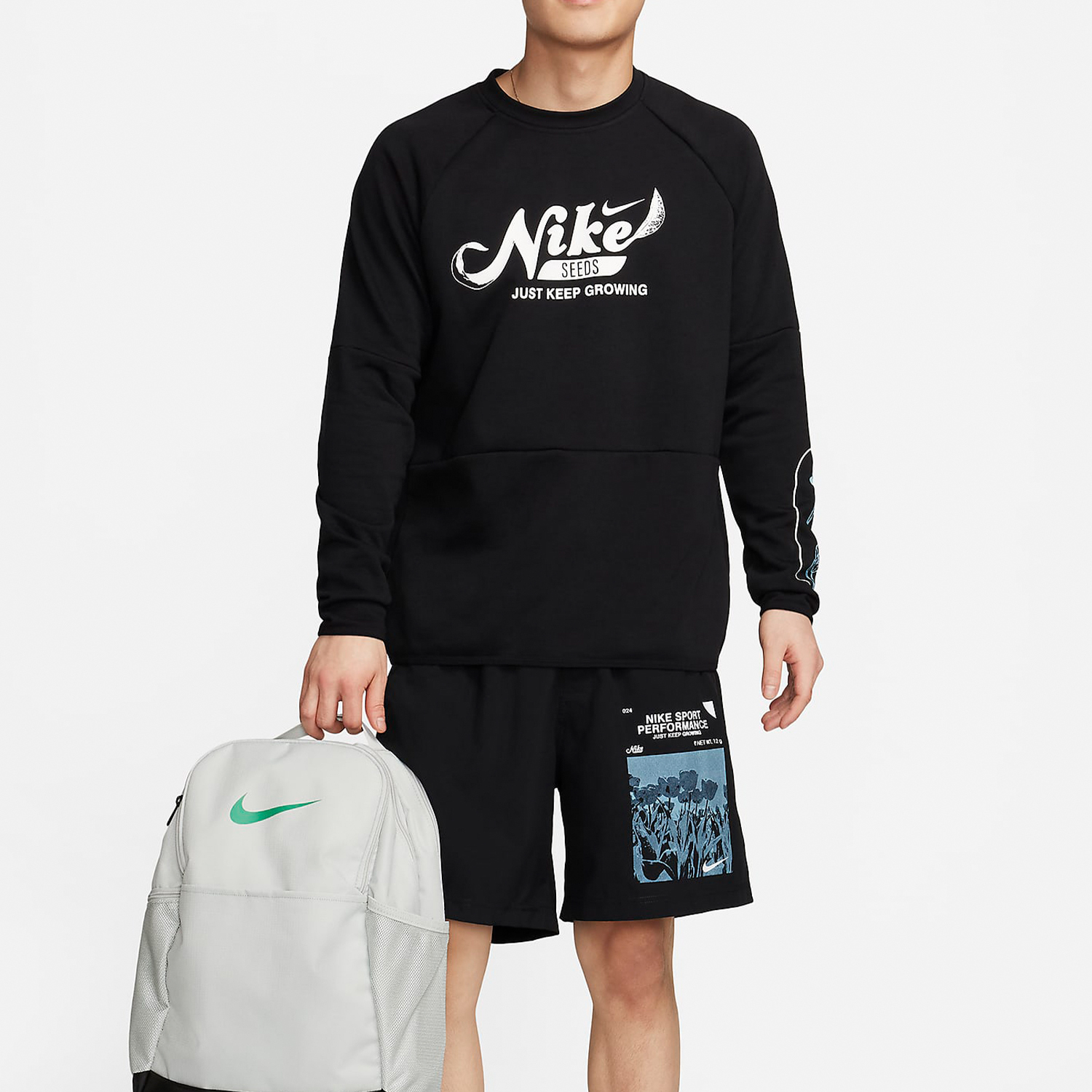 Nike Spring New Men's Knit Training Round Neck Sweatshirt FN3290-010
