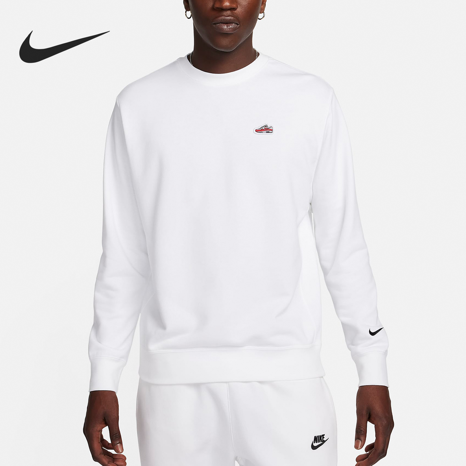 Nike Spring New Men's Simple Casual Round Neck Hoodie FZ5203-100