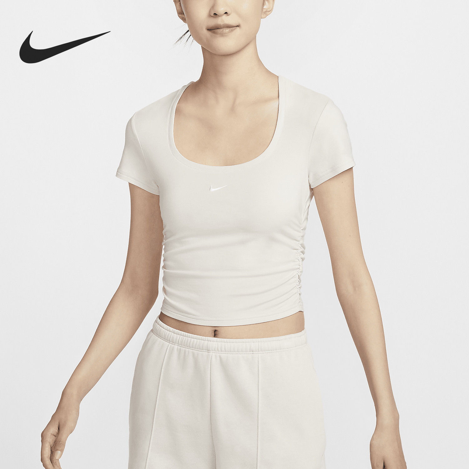 Nike New Women's Fashion Embroidered Casual Sports Short-sleeved T-shirt FZ7991-104