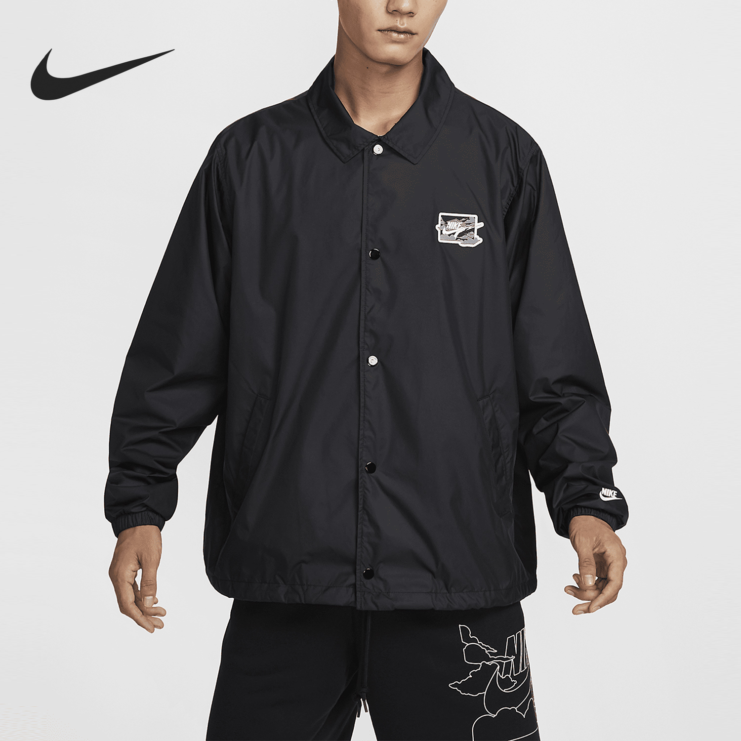 Nike Club Men's Loose Outdoor Leisure Collar Jacket FZ0801-010