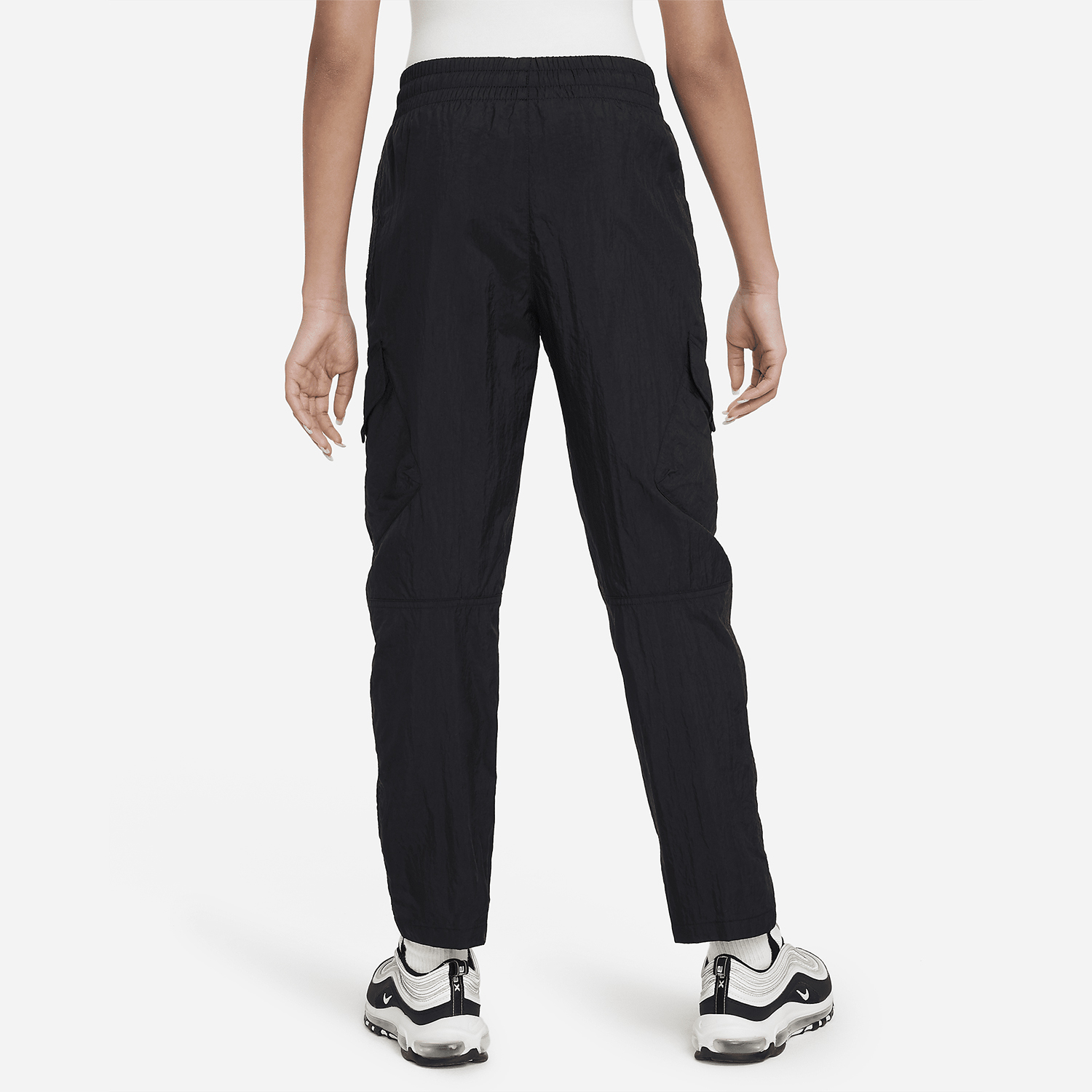 Nike Sportswear Big Kids' High-Waisted Woven Work Pants FD2951-010