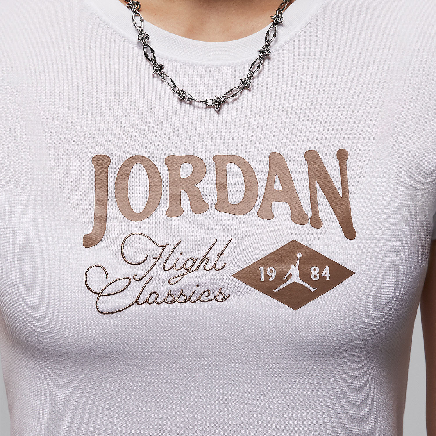 Nike JORDAN Women's Fashion Round Neck Printed Breathable Short Sleeve T-Shirt FN5724-101