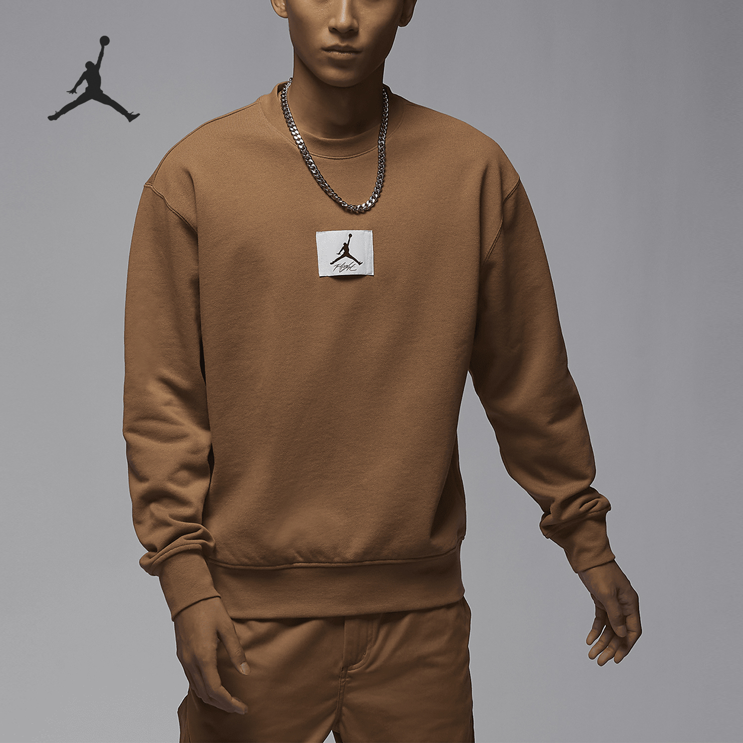 Nike Jordan New Year's Men's Thin Velvet Round Neck Sports Hoodie FB6935-231
