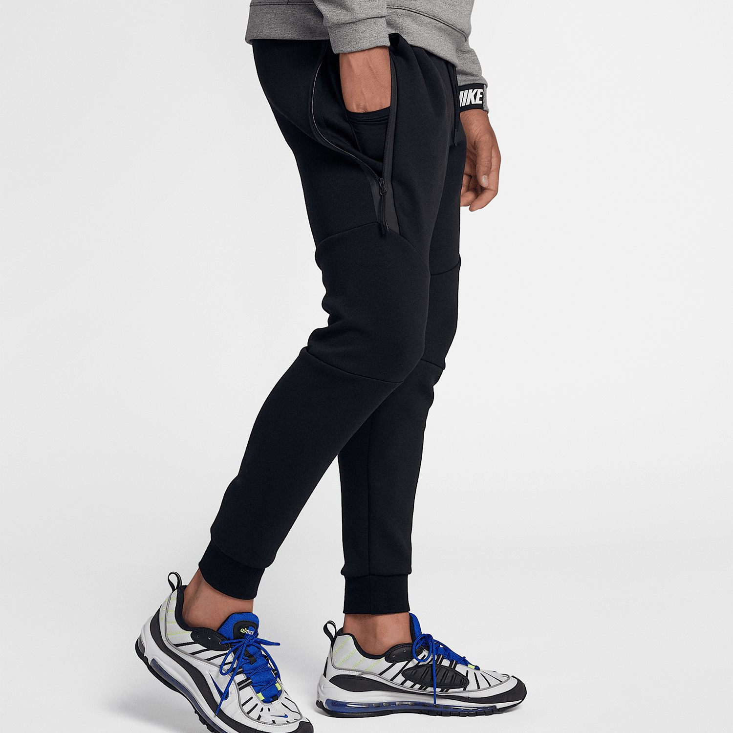 Nike Men's New Sports Mesh Basketball Training Drawstring Long Pants 805163-010