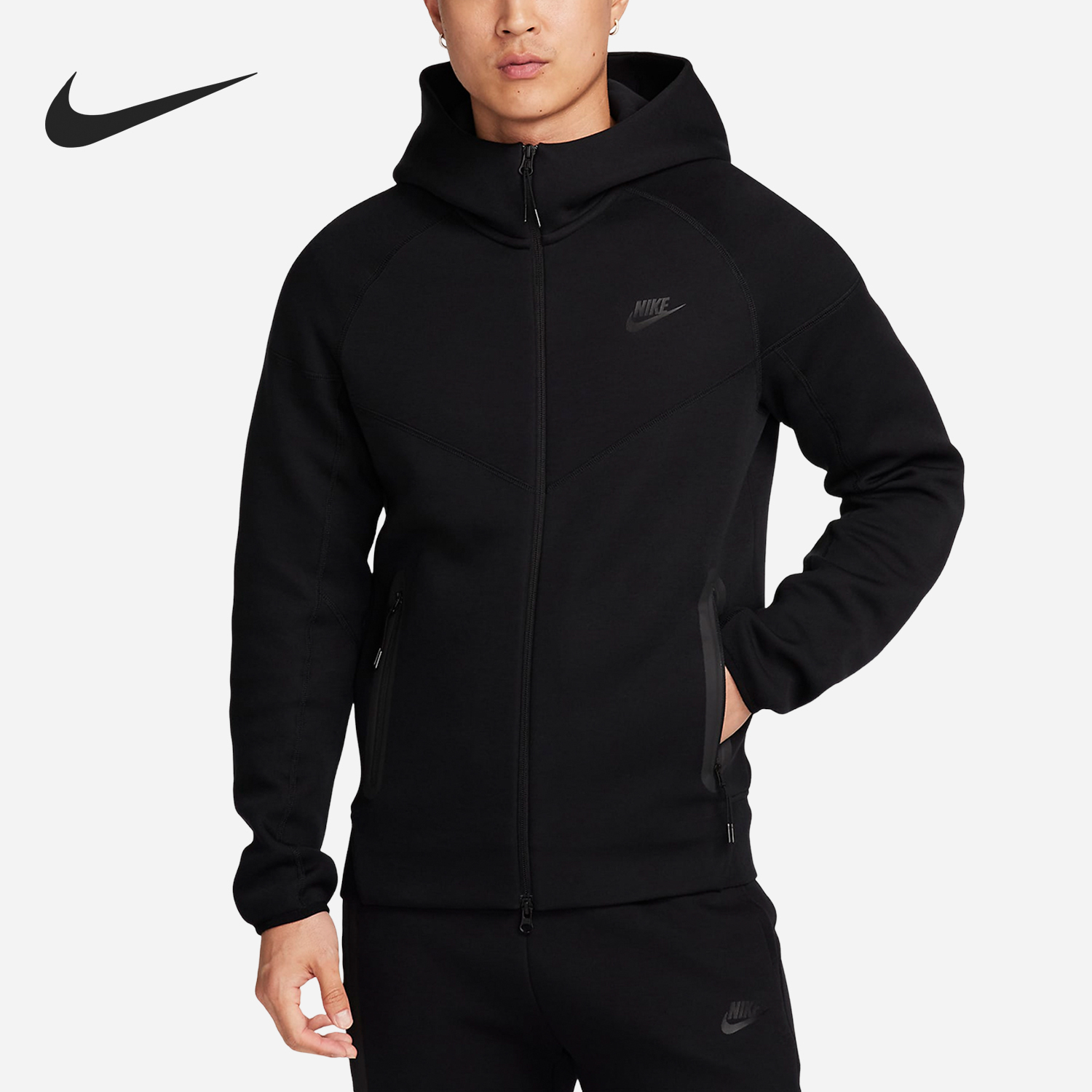 Nike New Season Men's Sports Hooded Knit Long-Sleeve Jacket FB7922-010