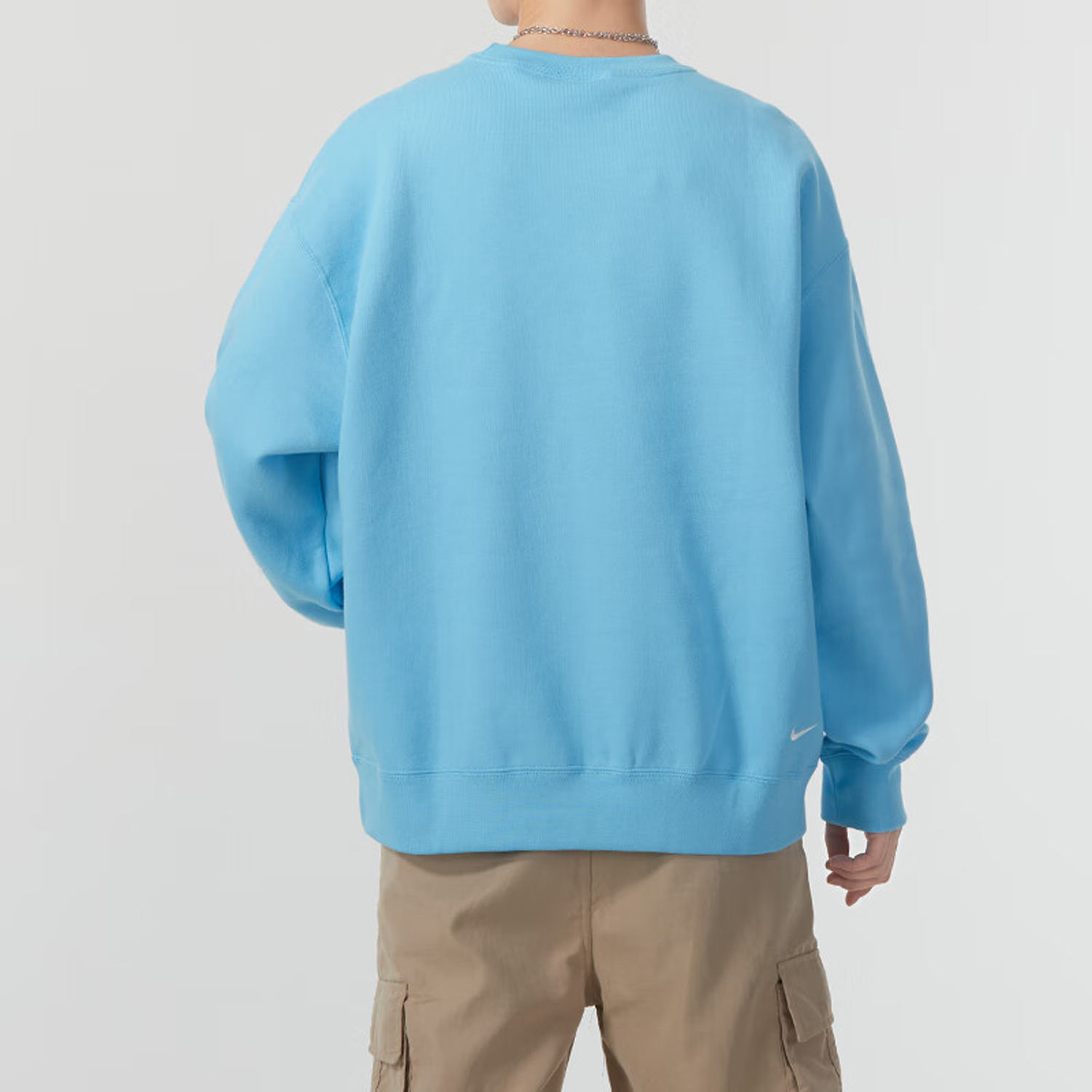 Nike Seasonal New Men's Fleece Knit Round Neck Sweatshirt with Lining DX9612-407