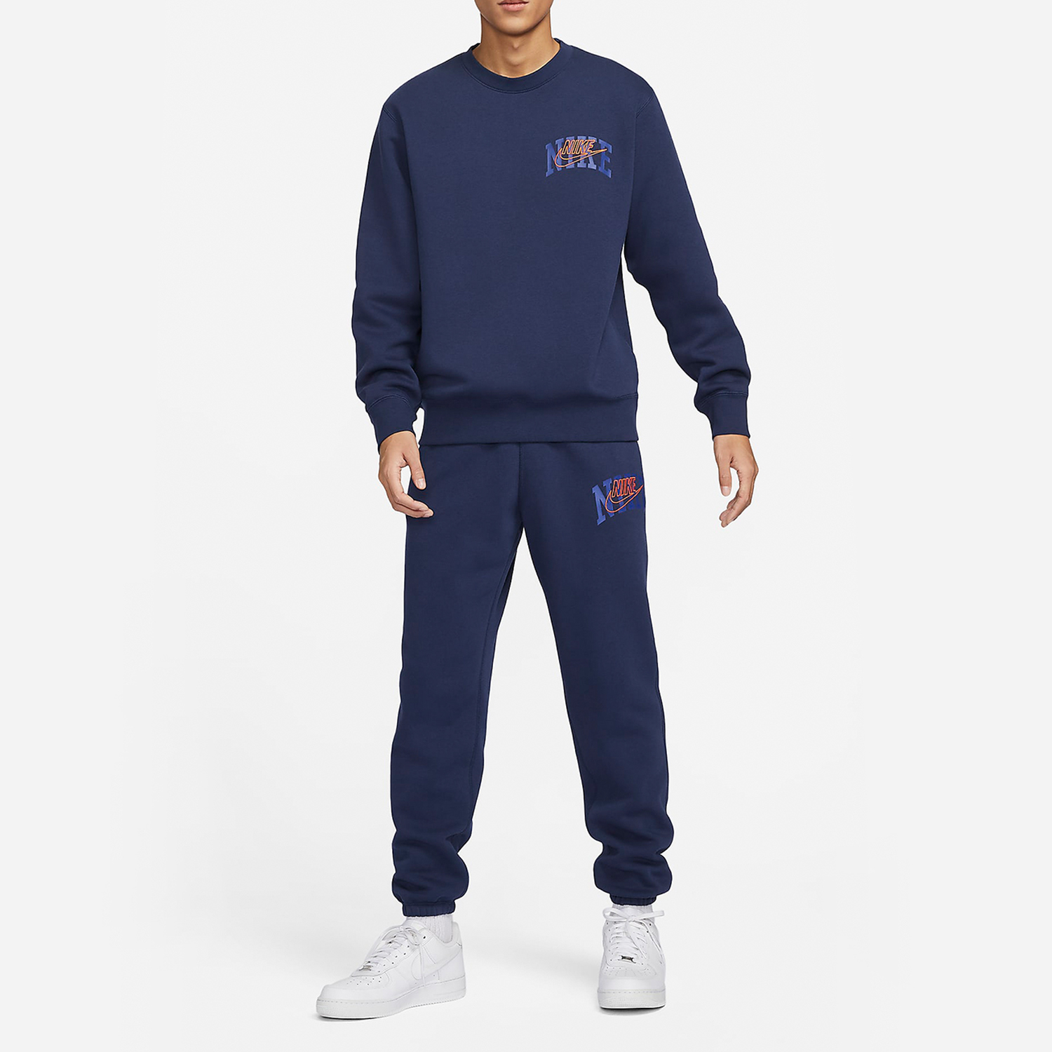 Nike Club Fleece Men's Fleece Long Sleeve Round Neck Sweatshirt FV4446-410
