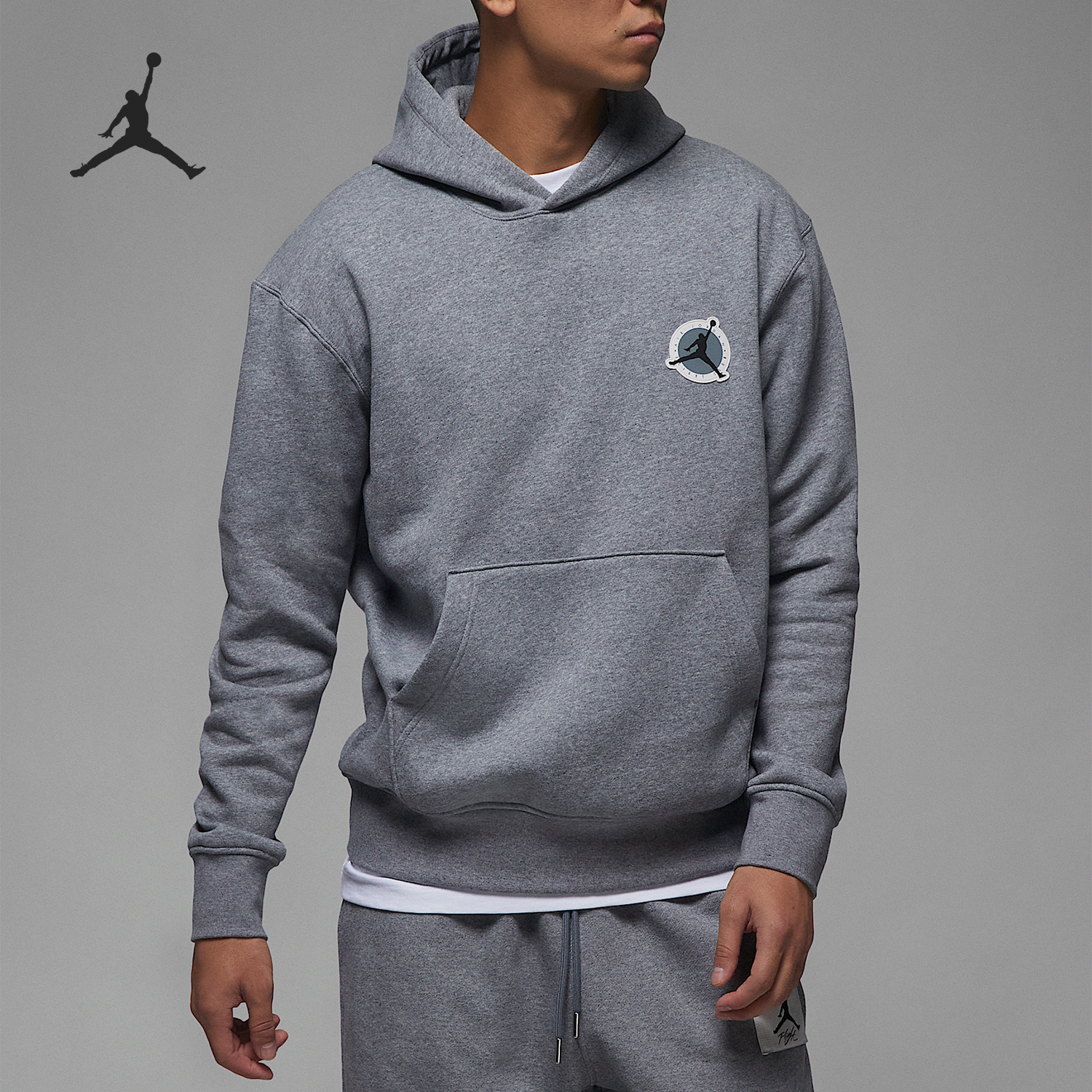 Nike JORDAN Men's Hooded Fleece Long Sleeve Sweatshirt DV7593-091
