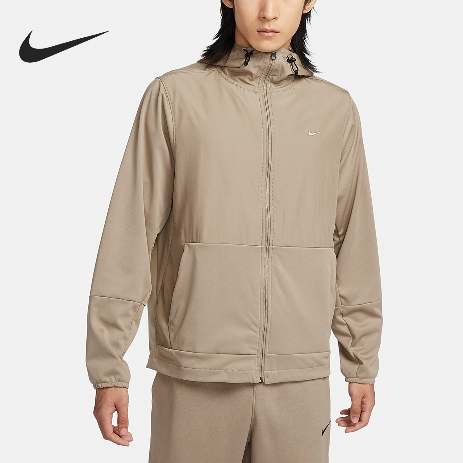 Nike New Men's Woven Hooded Thin Fleece Warm-up Jacket FB8823-247